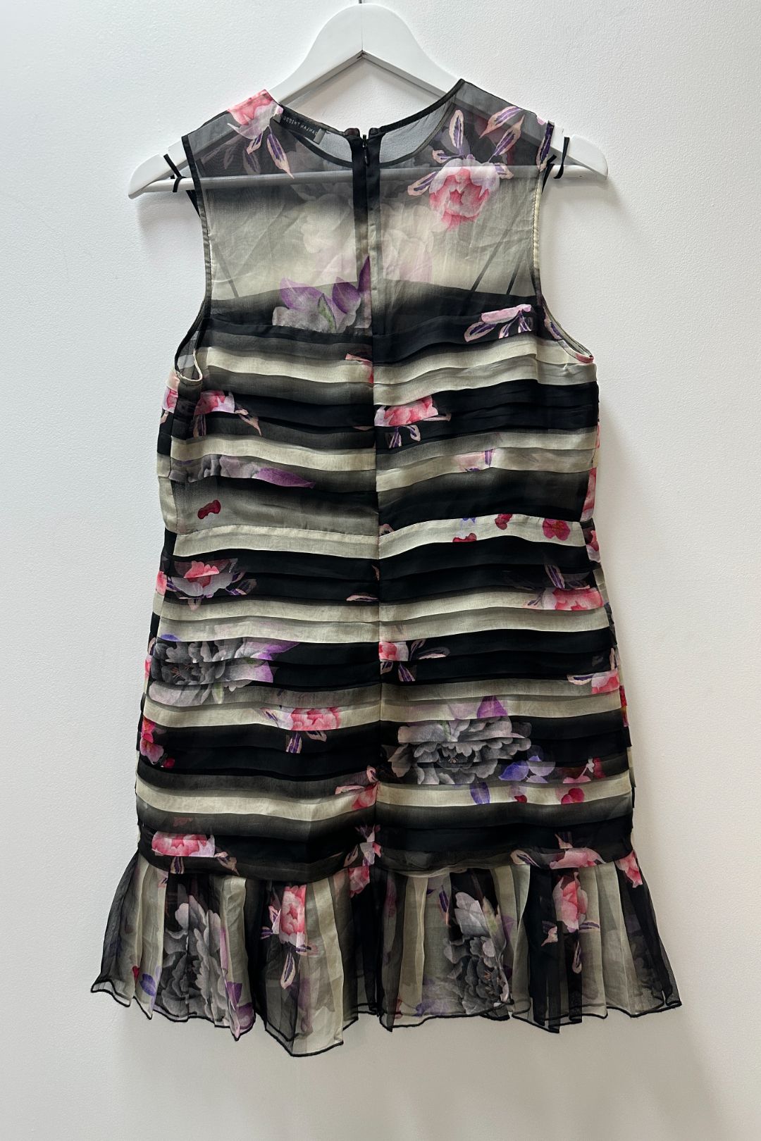 Scanlan Theodore Silk Pleated Floral Dress