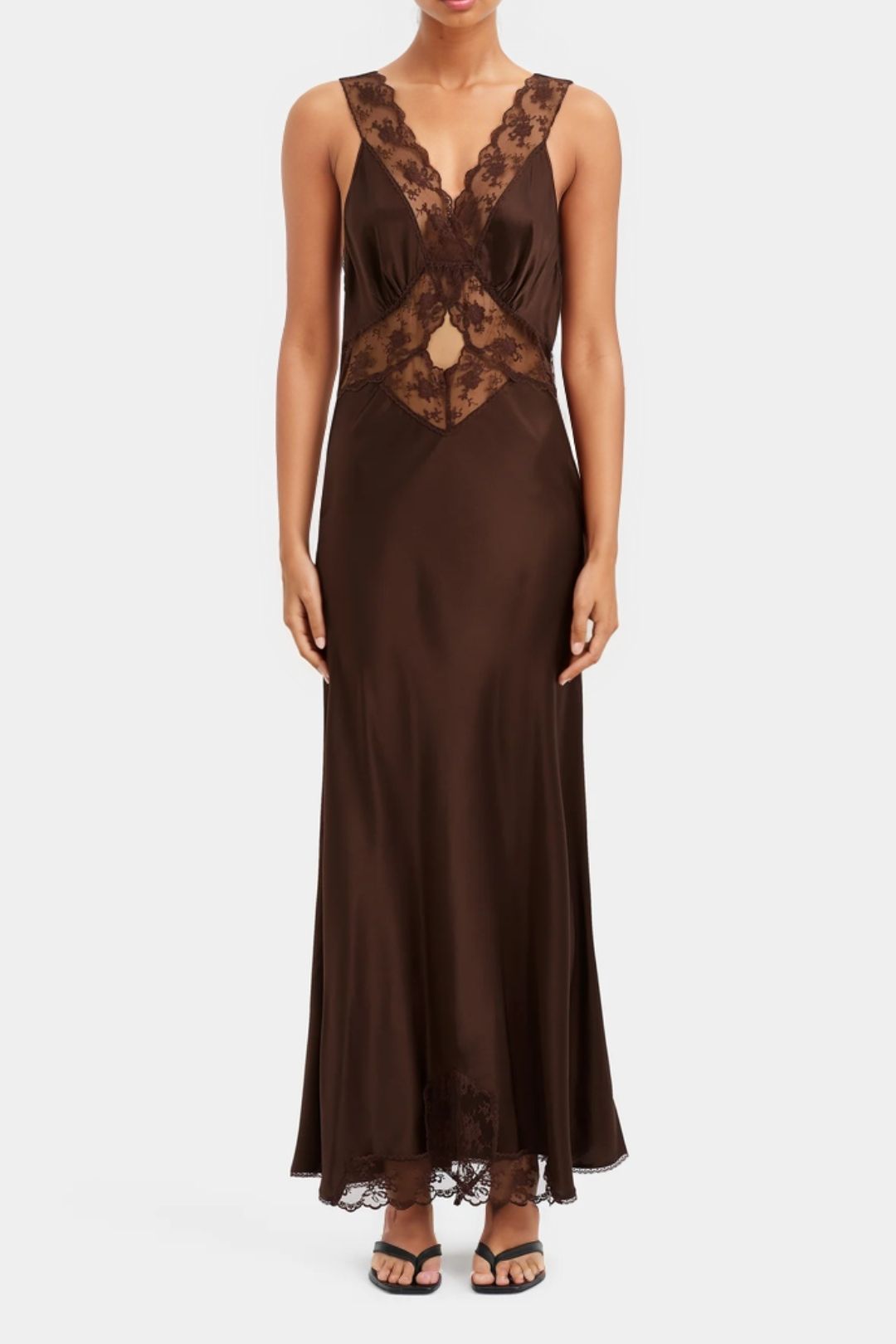 SIR THE LABEL ARIES CUT OUT GOWN IN BLACK SIZE 8