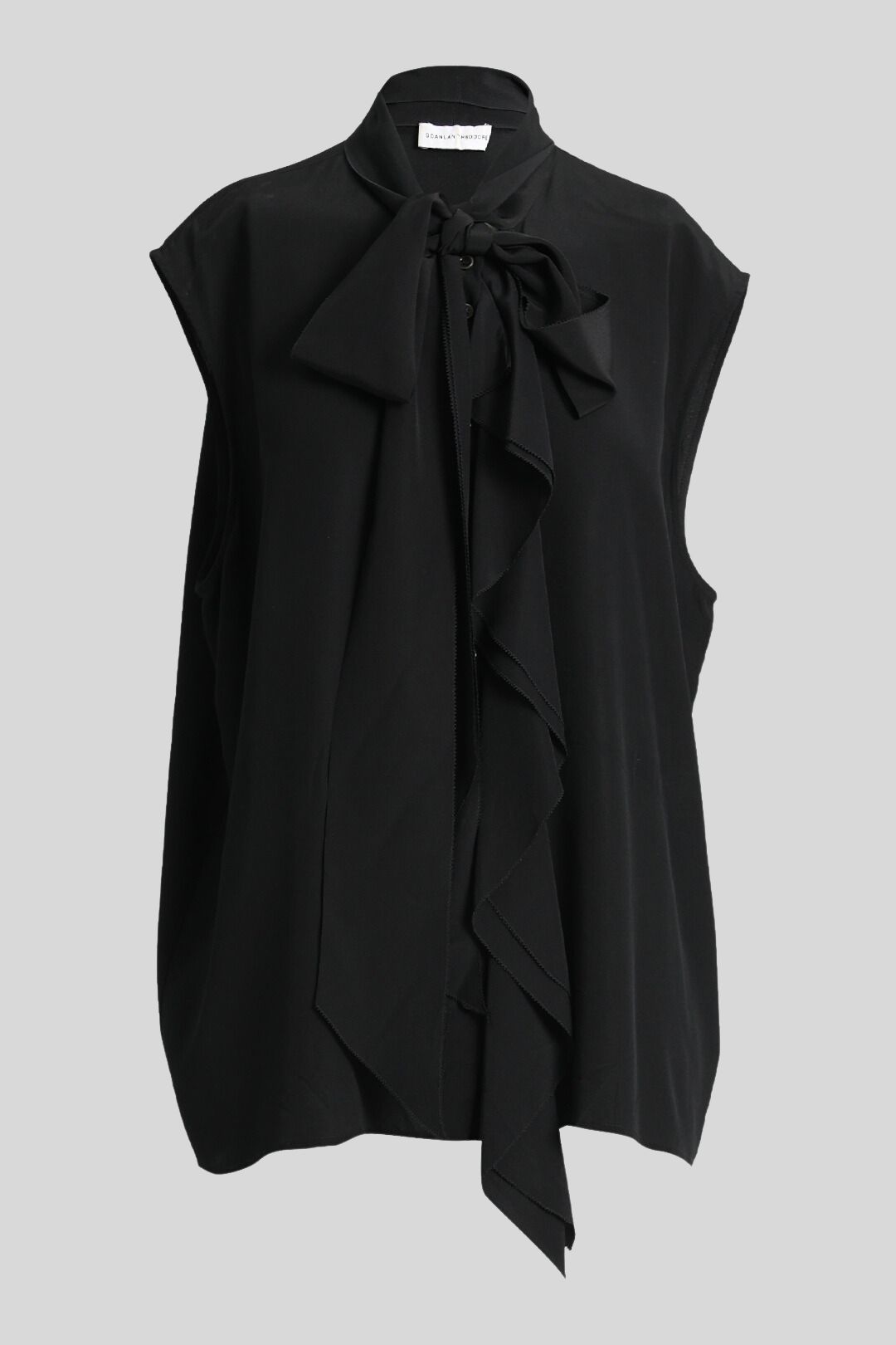 Scanlan Theodore Sleeveless Black Blouse With Self Tie
