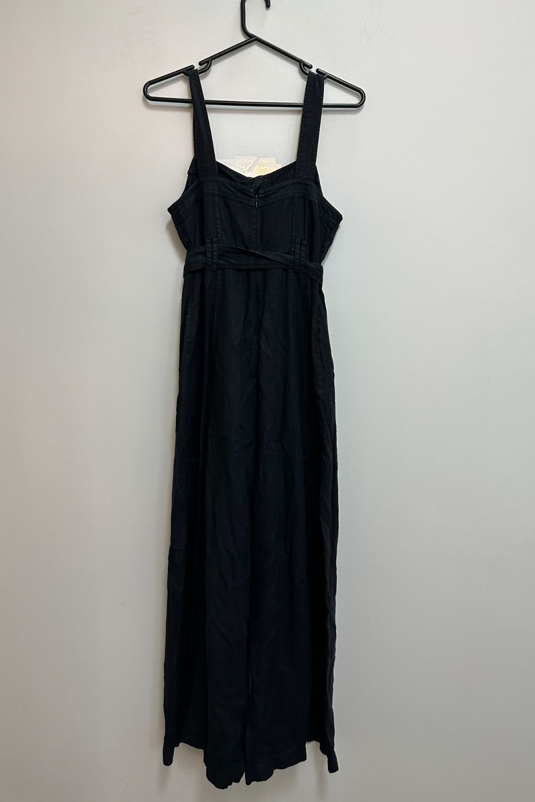 AJE Sleeveless Linen Jumpsuit in Black