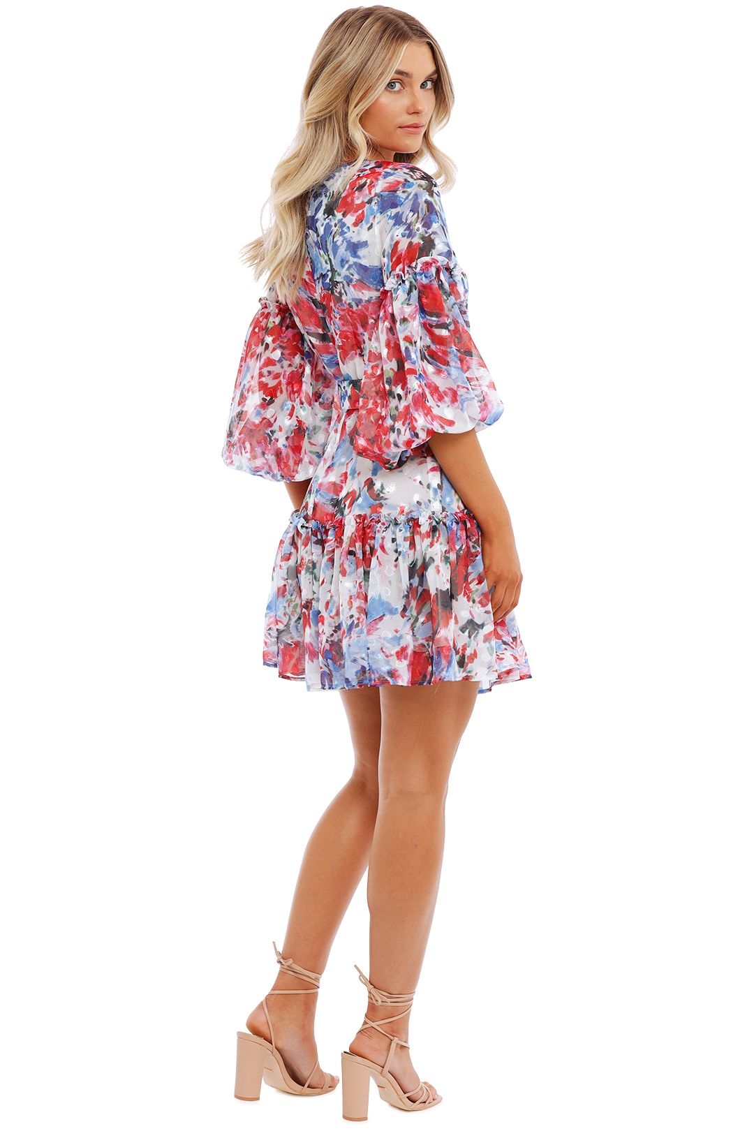 Hire Tiered Mini Balloon Dress in 