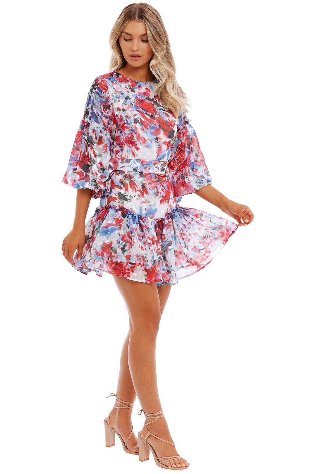 Hire Tiered Mini Balloon Dress in 