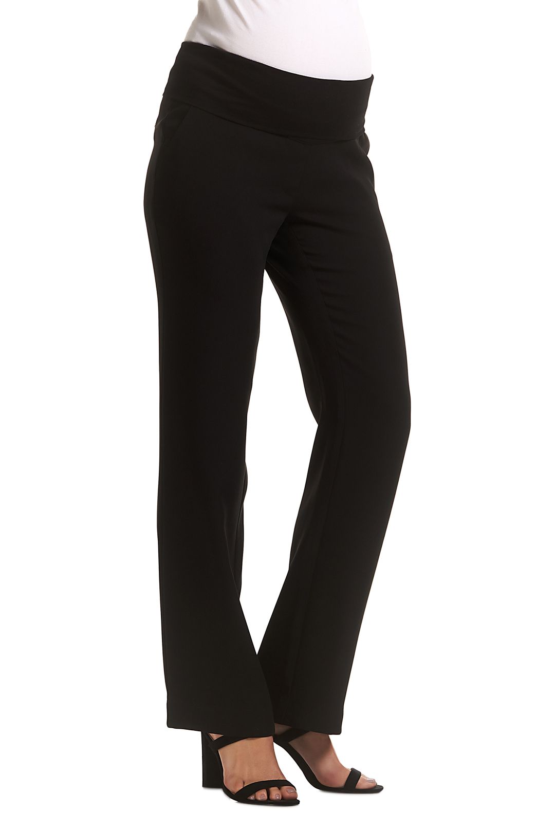 Classic Work Pants in Black Haust by Soon Maternity for Hire | GlamCorner