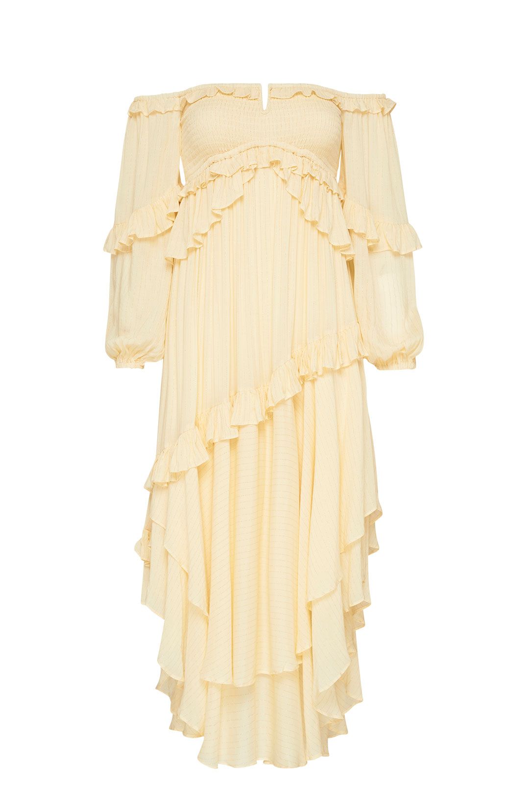 Clementine Mermaid Dress in Cream | Spell | GlamCorner