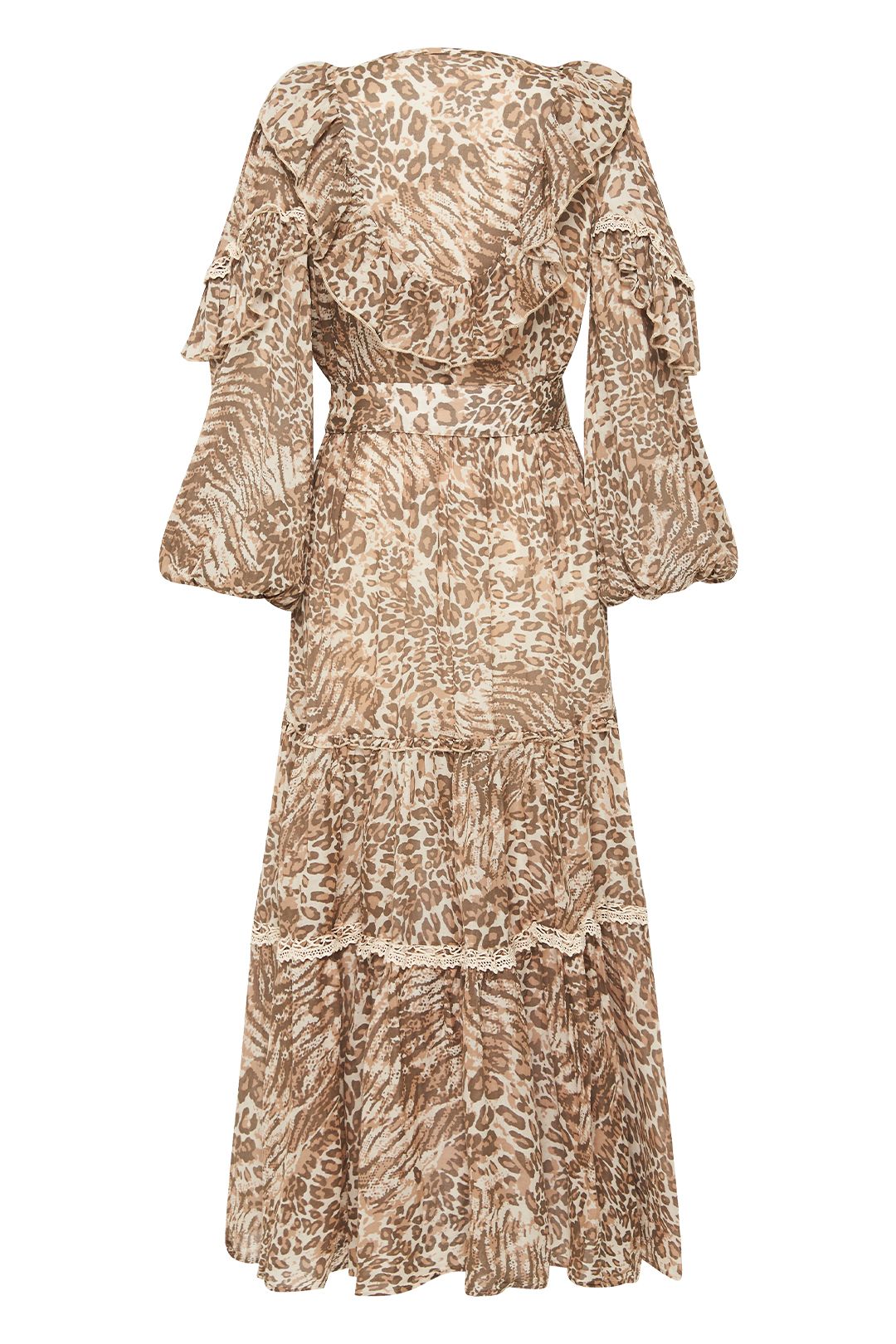 Spell Ada Gown Leopard Maxi Dress Full Skirt