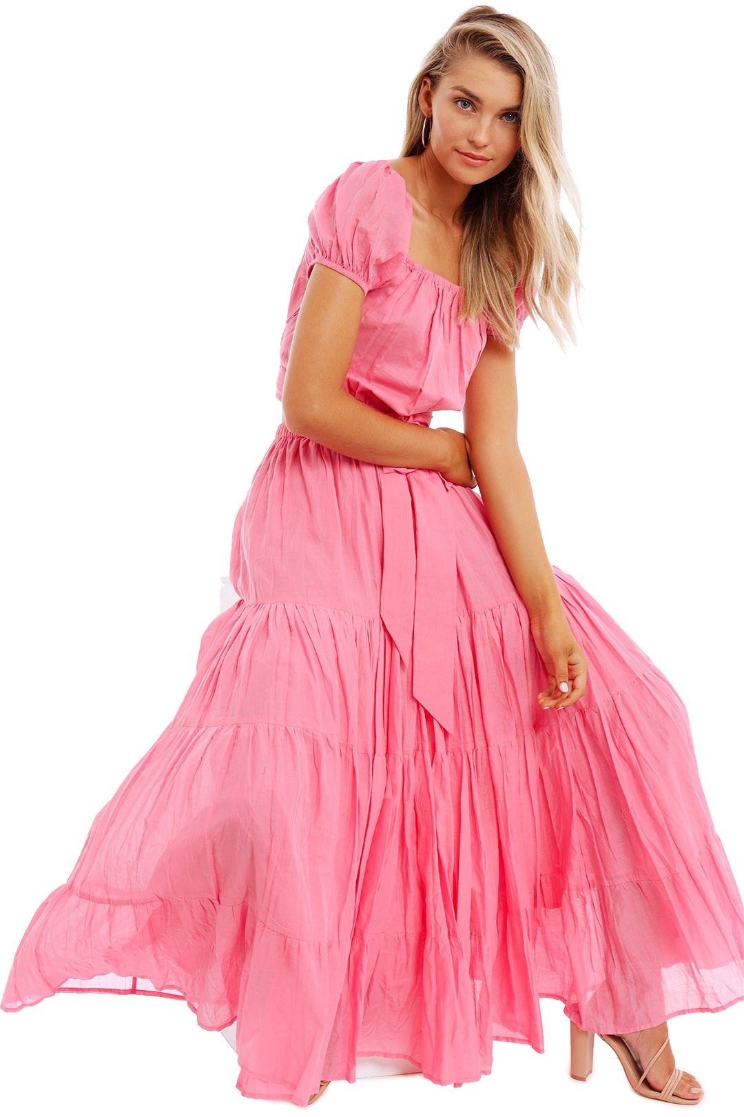 Spell Azalea Blouse and Skirt Set Candy pink