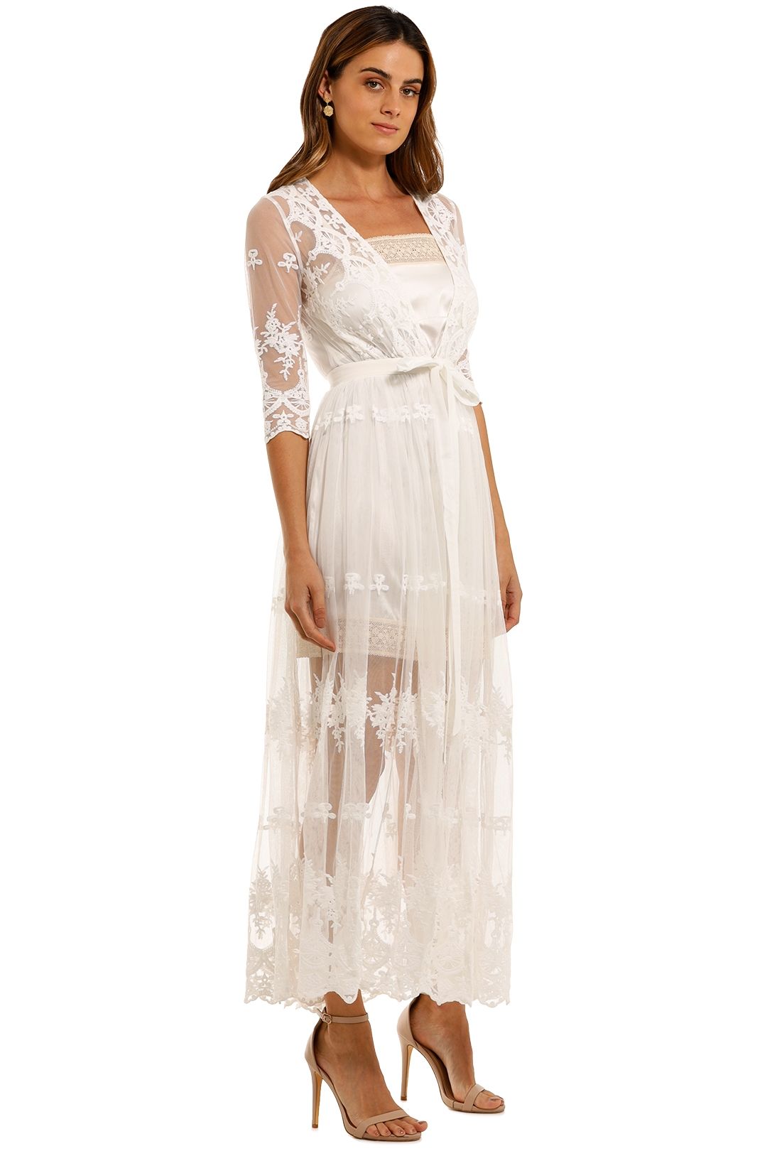 Spell Canyon Moon Mesh Duster off white