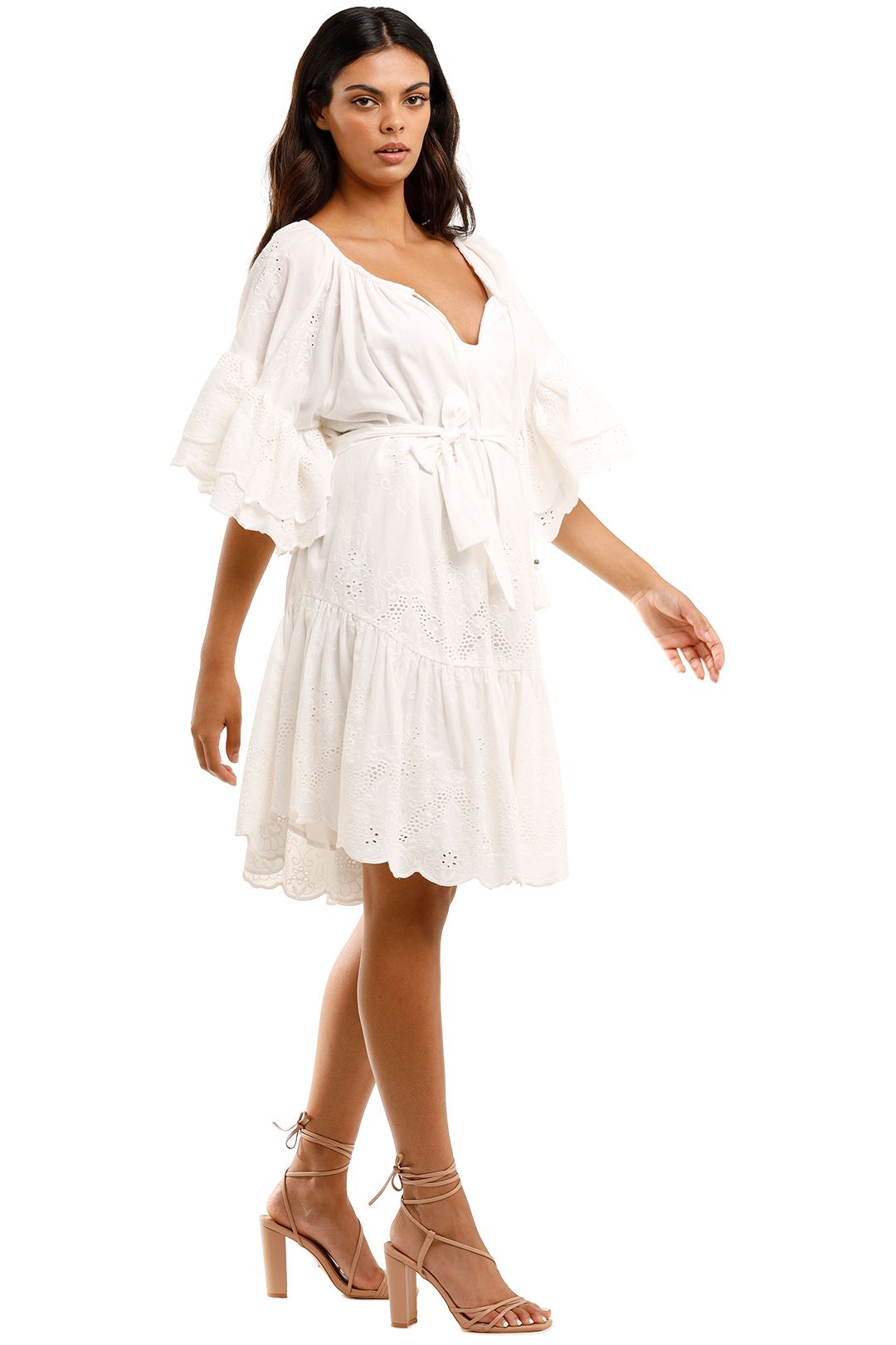 Spell capulet broderie anglaise frill smock dress clearance