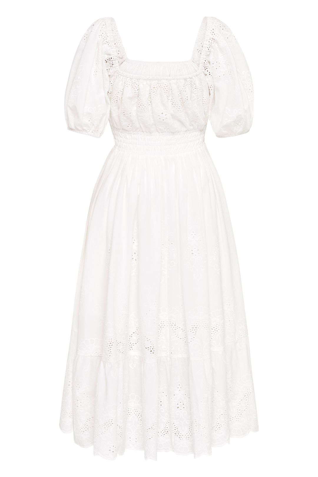 Spell Capulet Broderie Anglaise Soiree Dress White