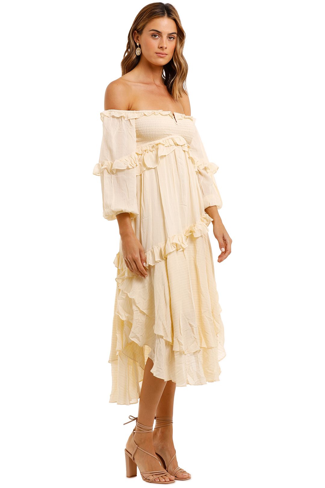 Clementine Mermaid Dress in Cream Spell GlamCorner