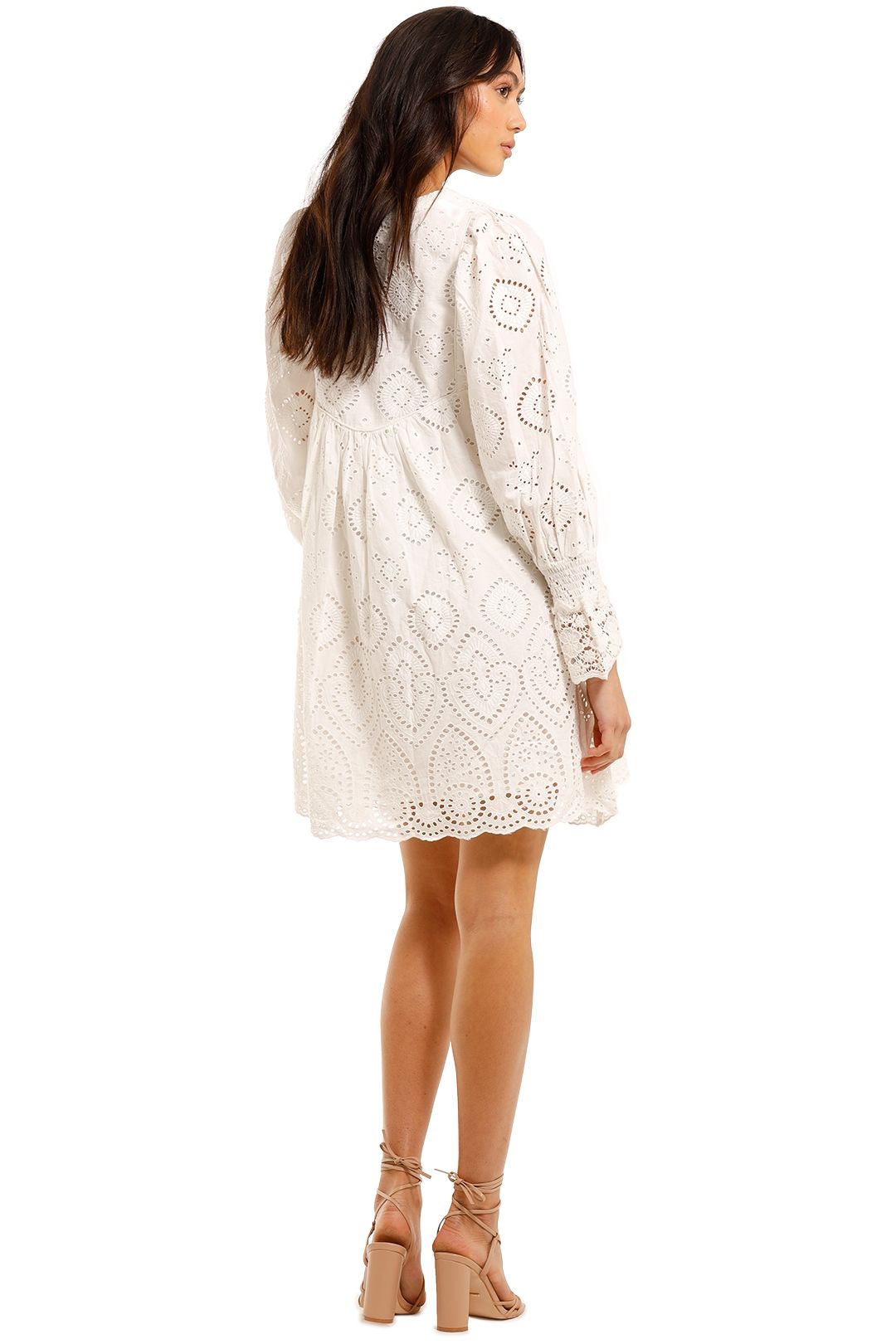 Spell Dylan Smock Dress White Lace