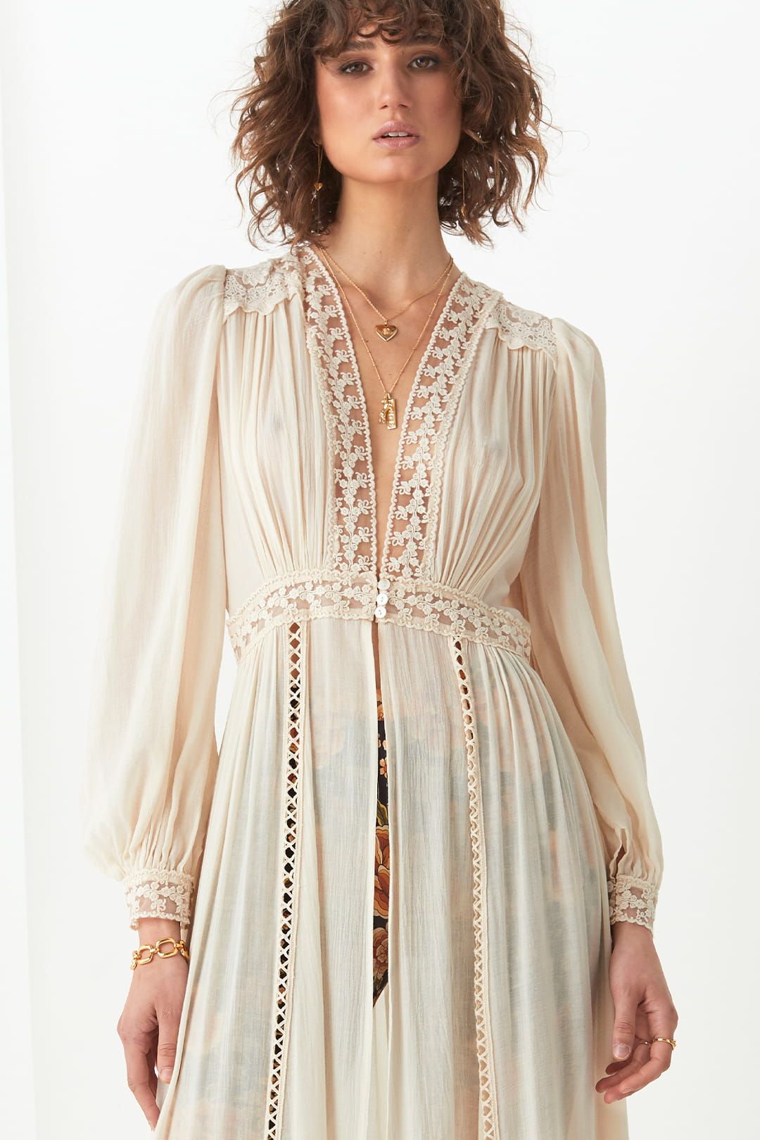 Le Gauze Lace Duster Spell Glamcorner