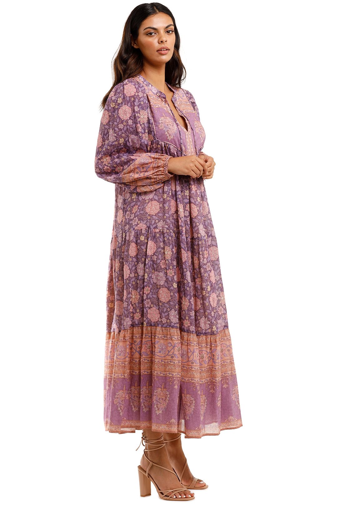 Spell Love Story Gown Royal Lilac Purple Tie Neck