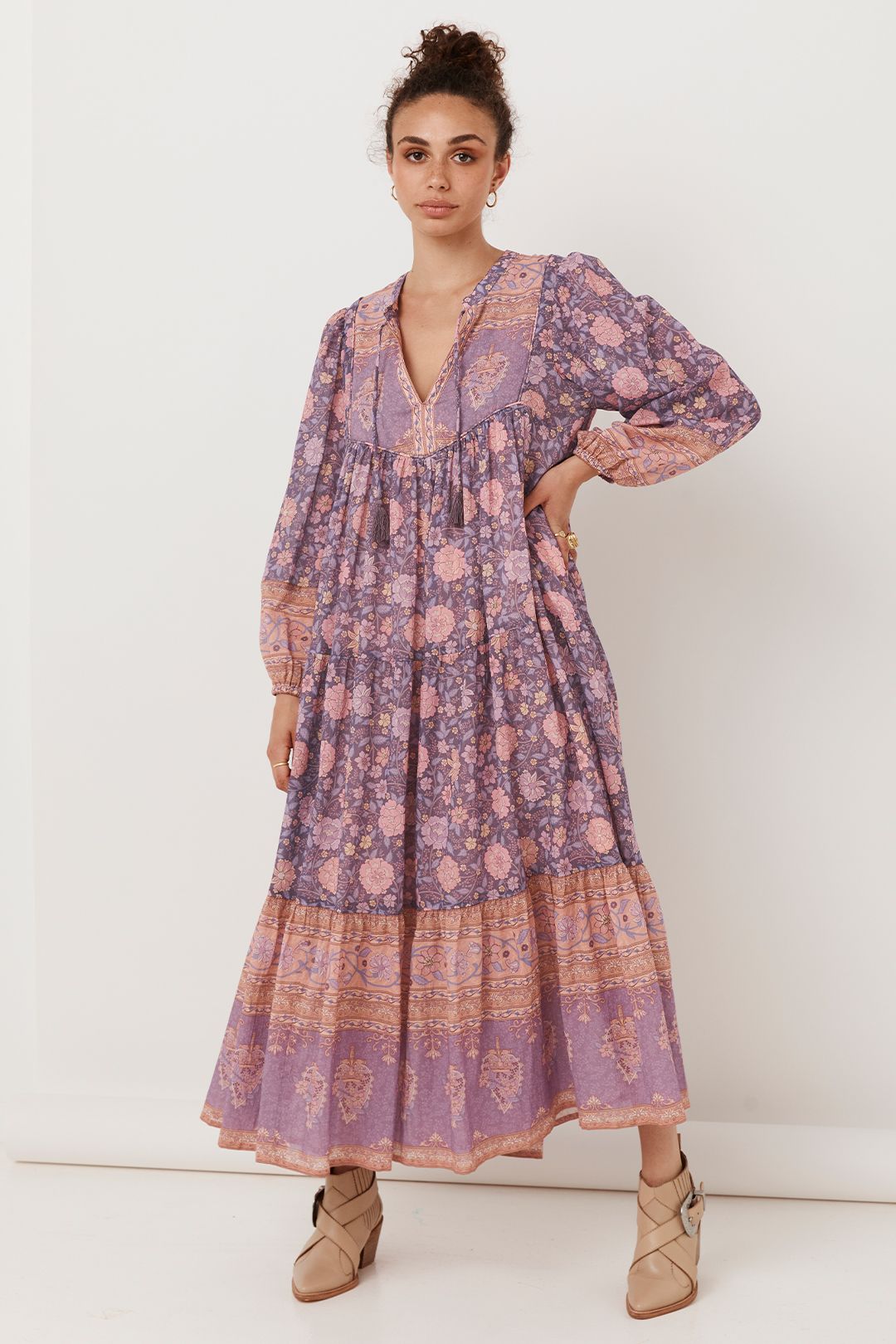 Spell Love Story Gown Royal Lilac Paisley