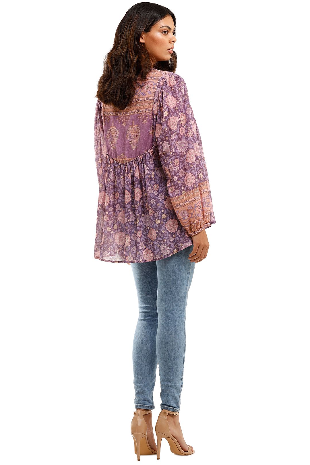 Spell Love Story Long Sleeve Blouse Royal Lilac Floral
