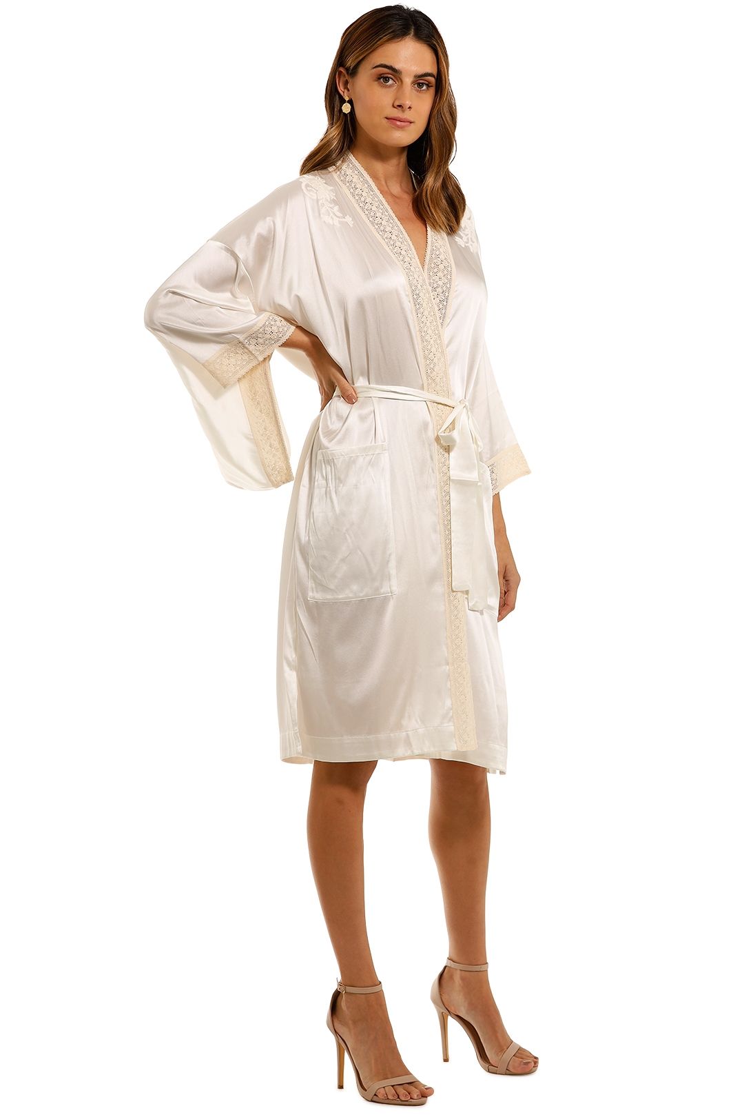 Hire Lula Midi Robe in Cream Spell GlamCorner
