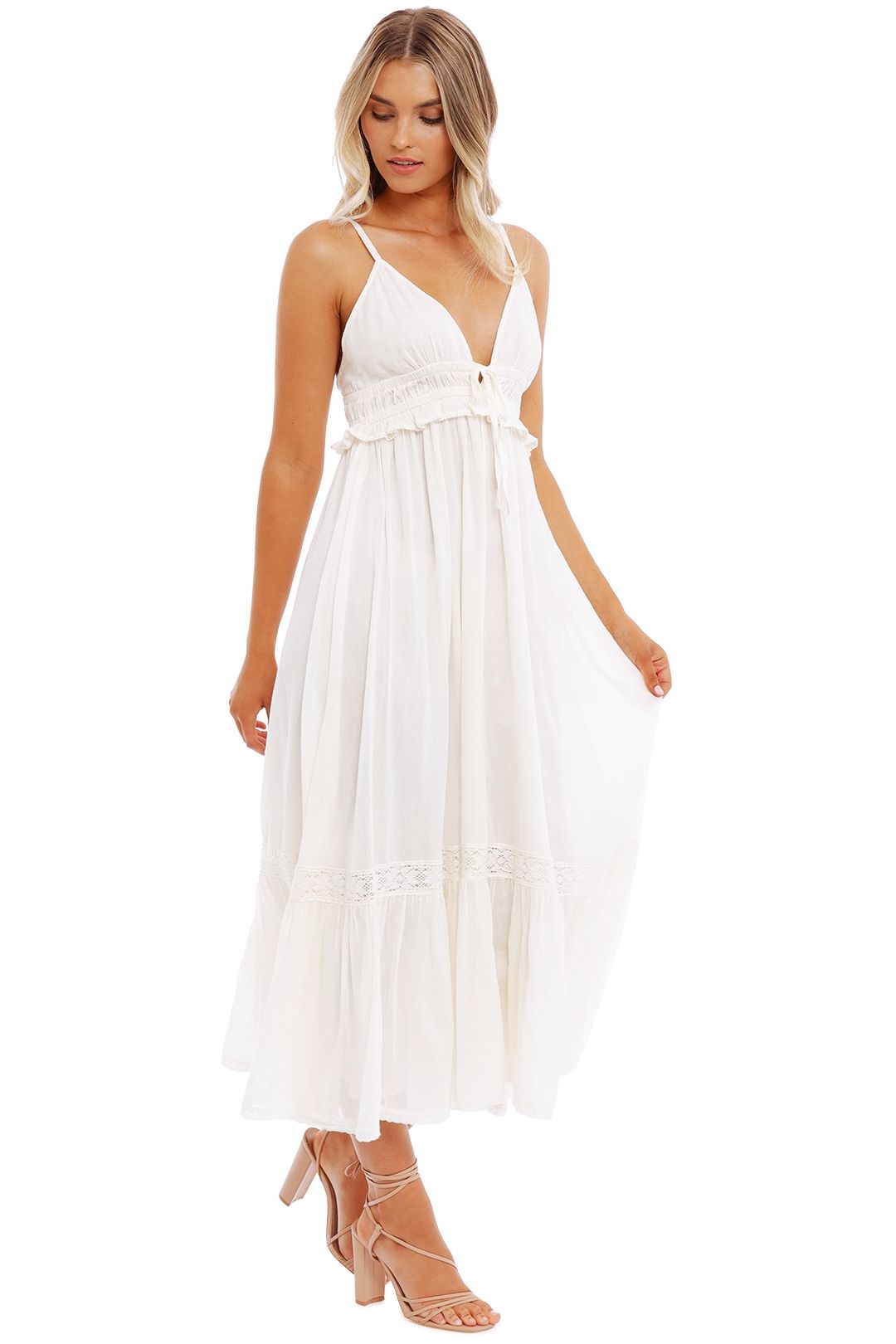 Spell Magnolia Soiree Dress Antique White sleeveless