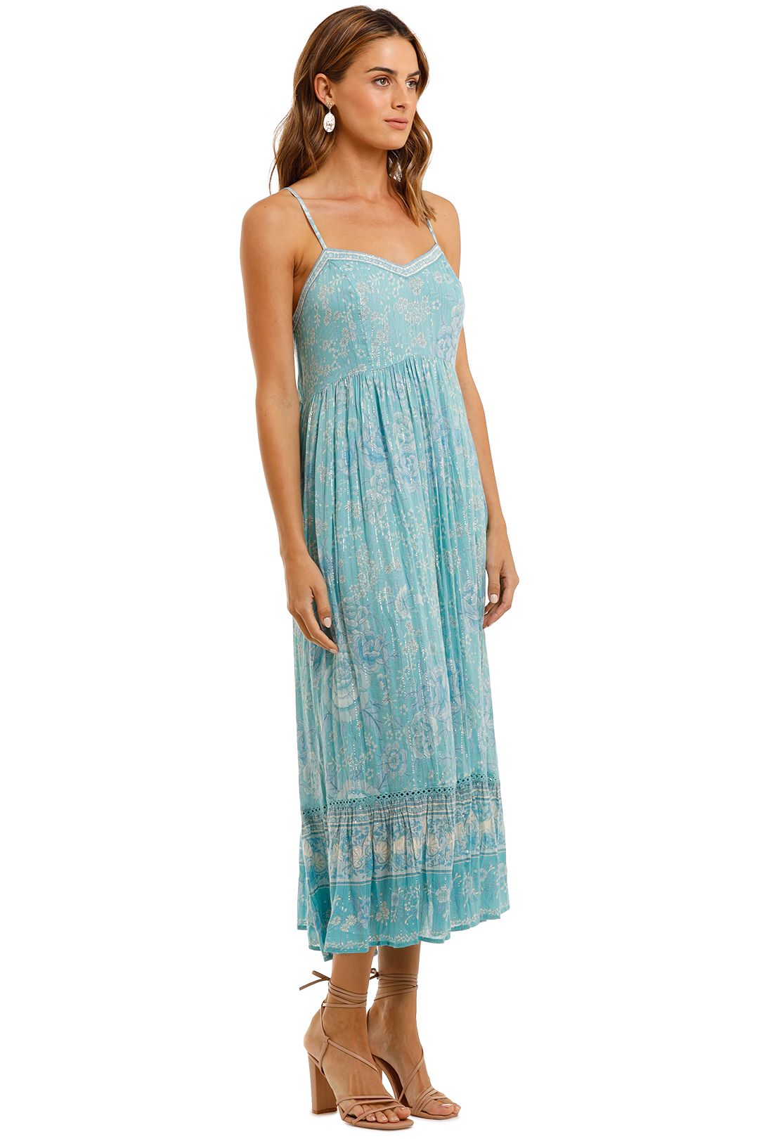 Spell Mystic Strappy Maxi Dress Turquoise Boho