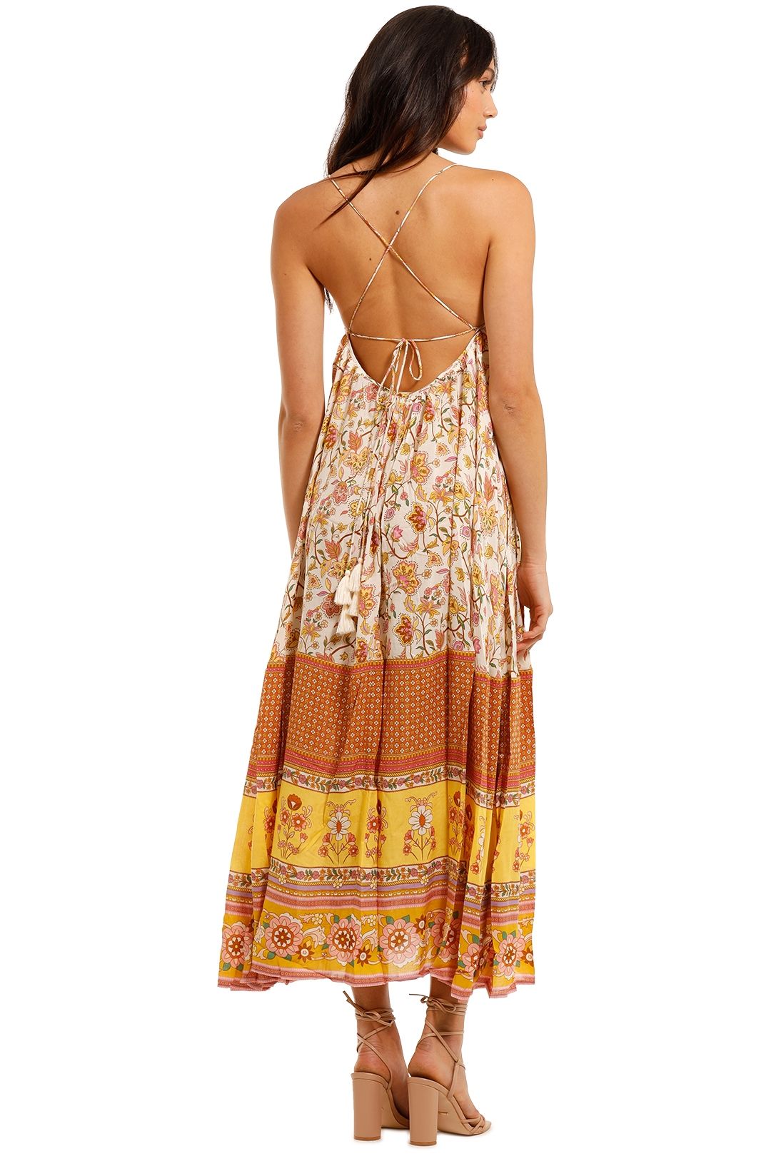 Spell Portobello Road Maxi Dress Honeydew Backless
