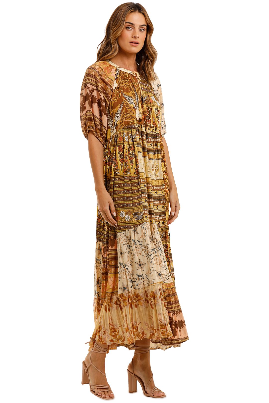 Spell Renew Patchwork Gown Sunrise floral