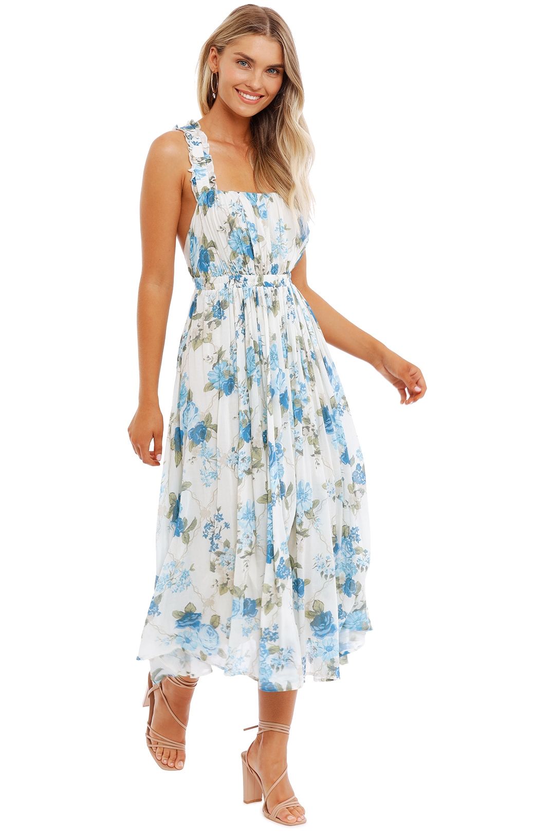 Hire Rose Garden Soiree Dress in Sapphire | Spell | GlamCorner