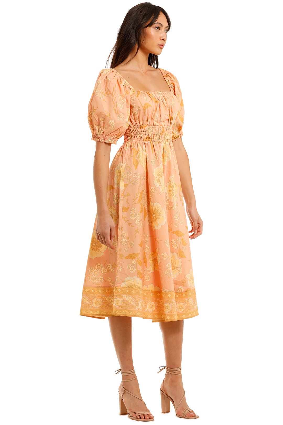Spell Sloan Soiree Dress Peach Floral