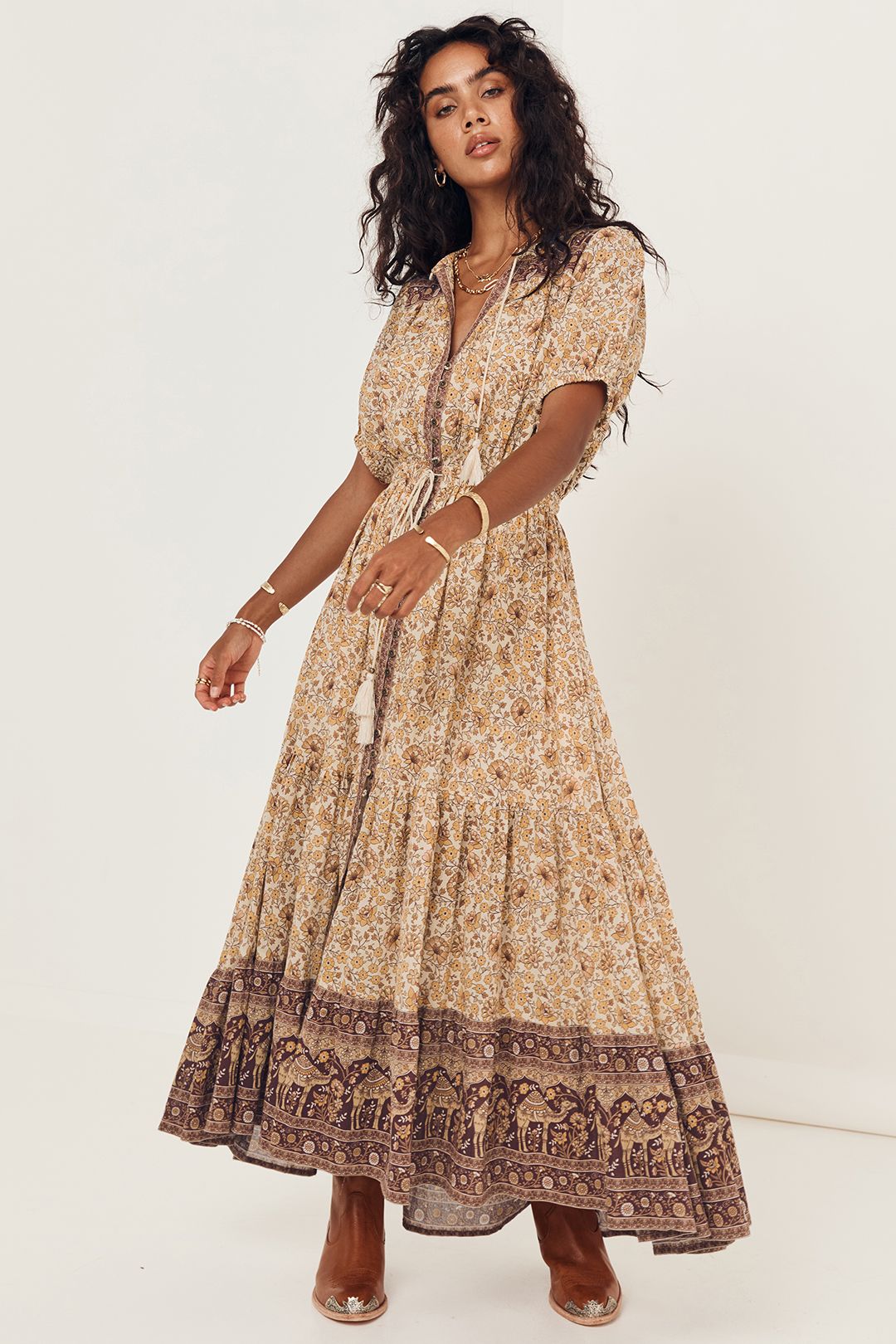 Spell Sundown Gown Spice Floral