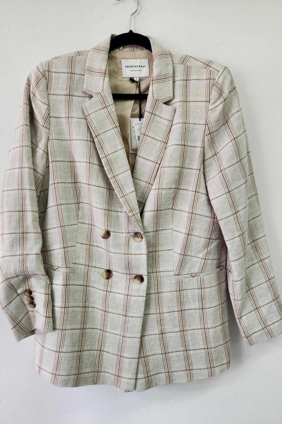 Sportscraft - Frida Check Linen Blazer