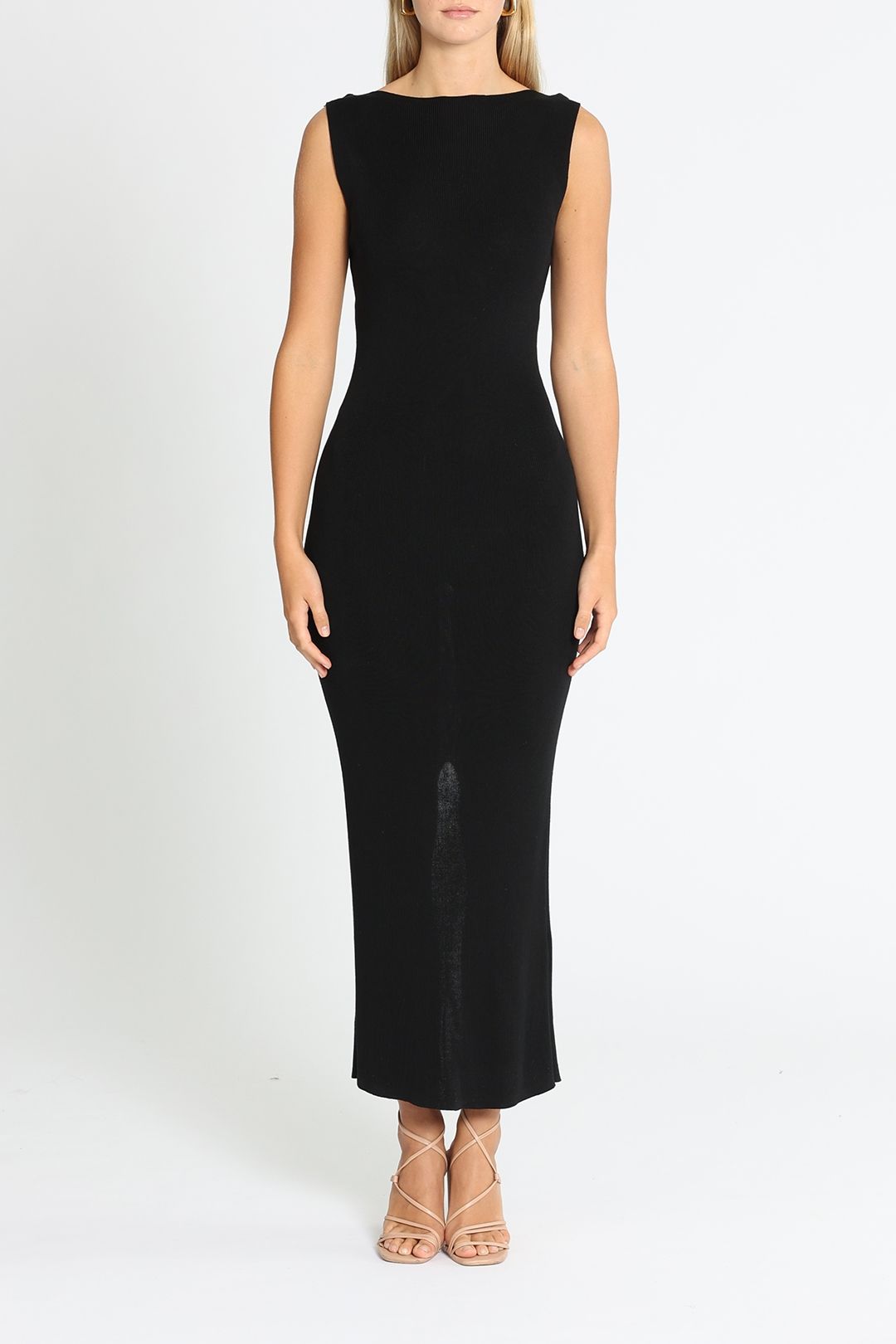 St Agni Knit Midi Dress Black