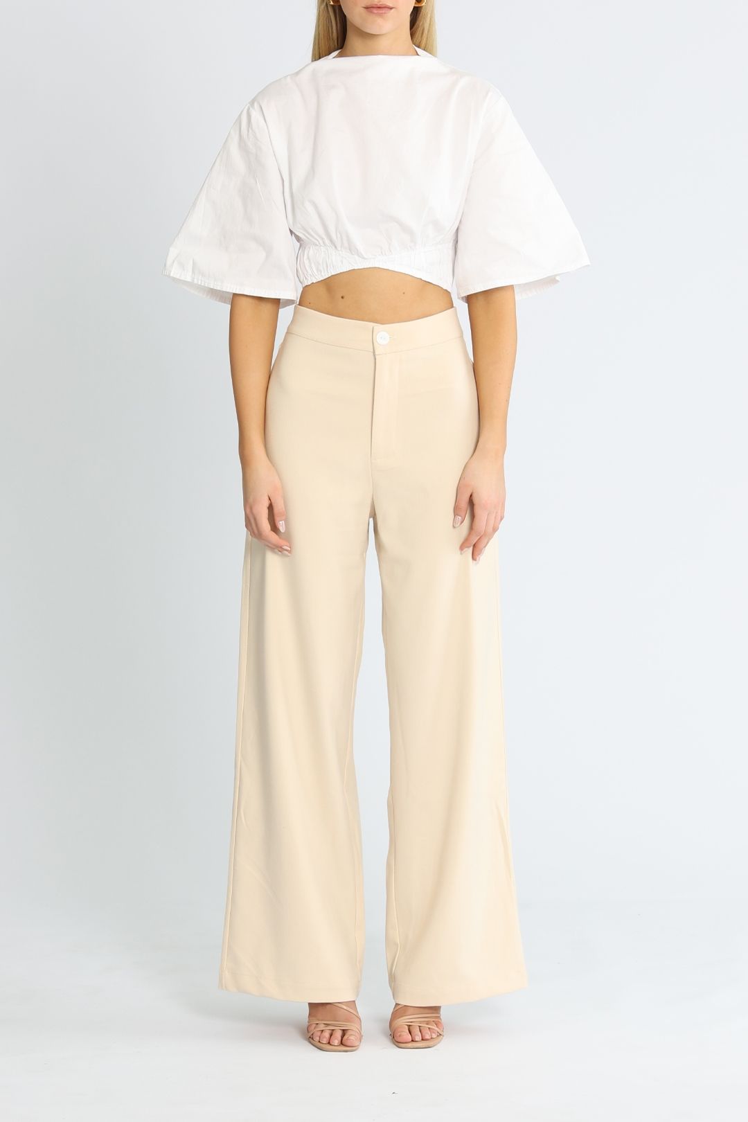 Staple The Label Ana Wide Leg Pant nude