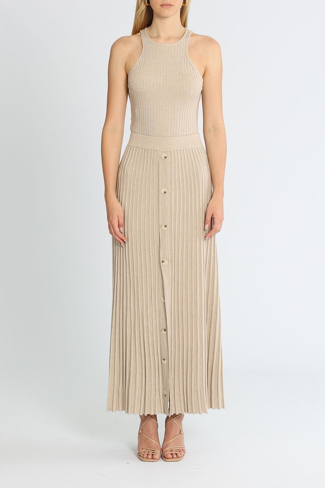 Hire Anneli Knit Tank and Midi Skirt Set Staple The Label GlamCorner