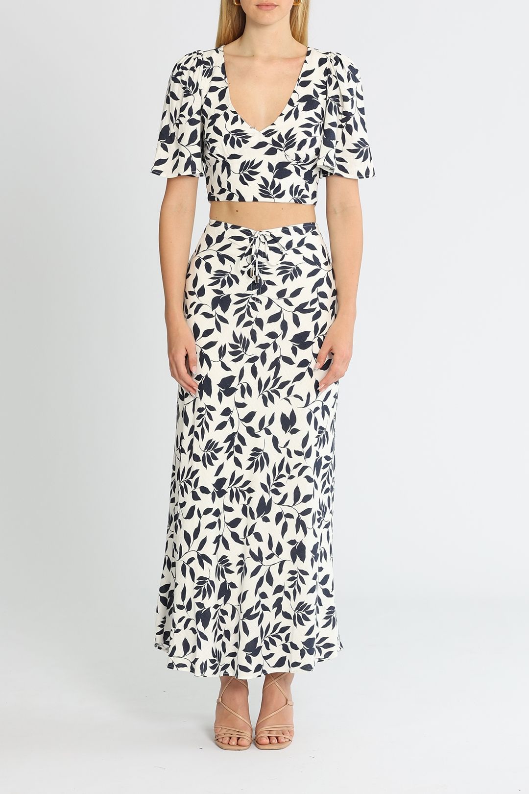 Staple the Label Evelyn Crop Blouse and Midi Skirt Set