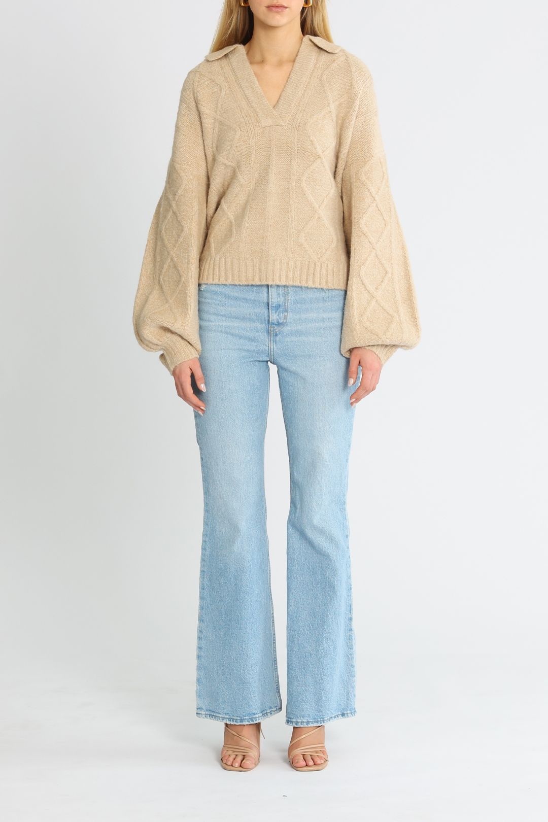 Staple The Label Norma Collared Jumper beige