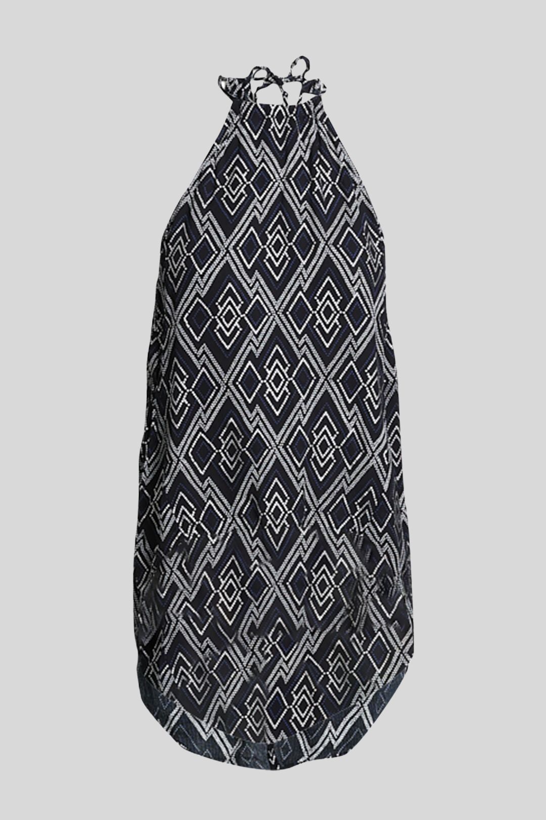 Static Diamonds Sleeveless Top in Navy