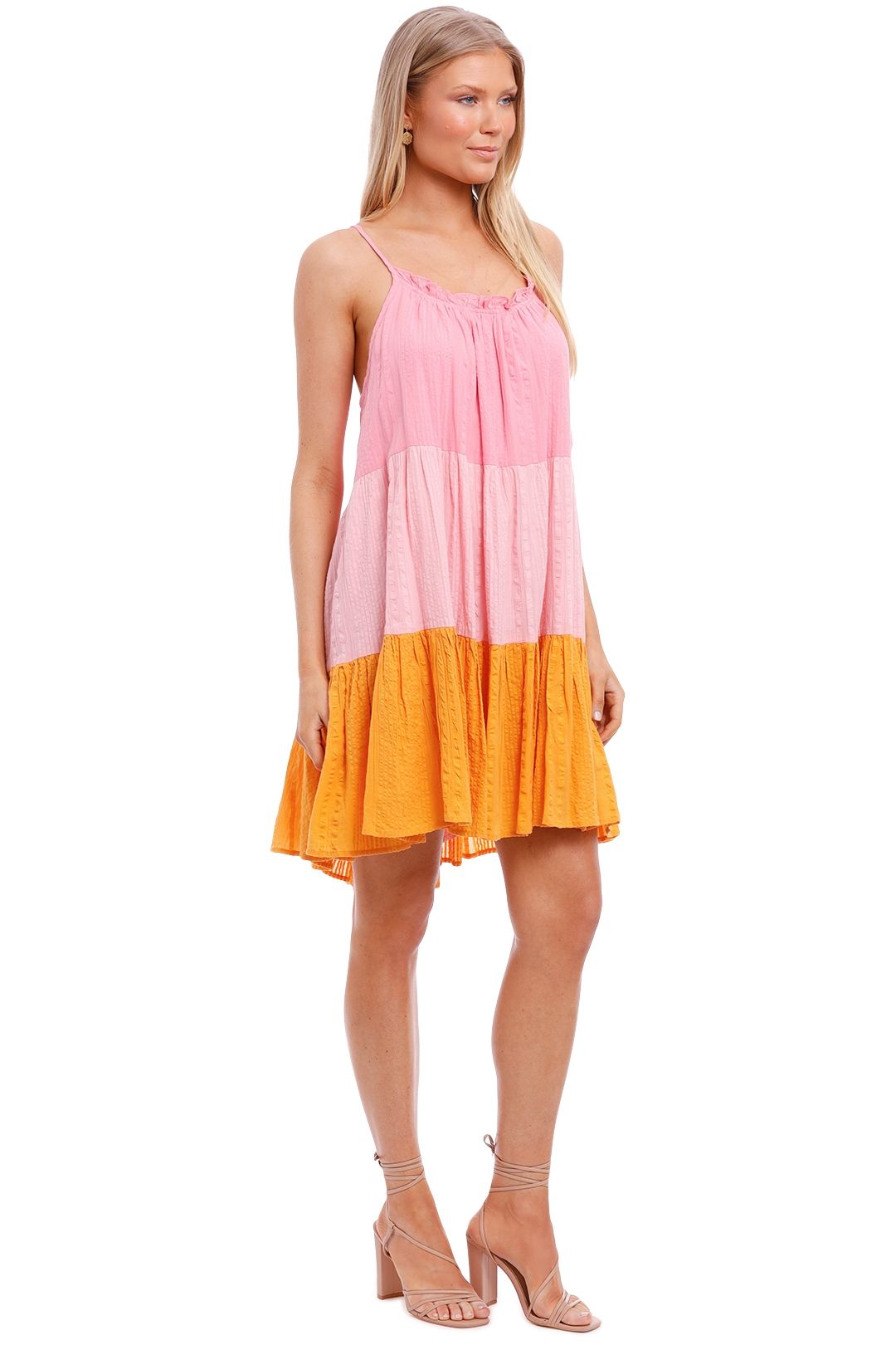 Steele Miami Dress pink orange