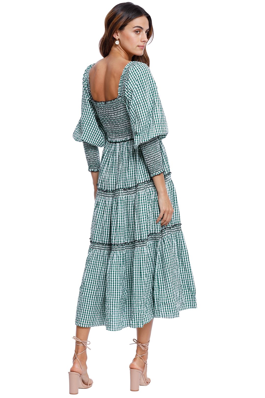 Steele Mila Dress Emerald Check gingham