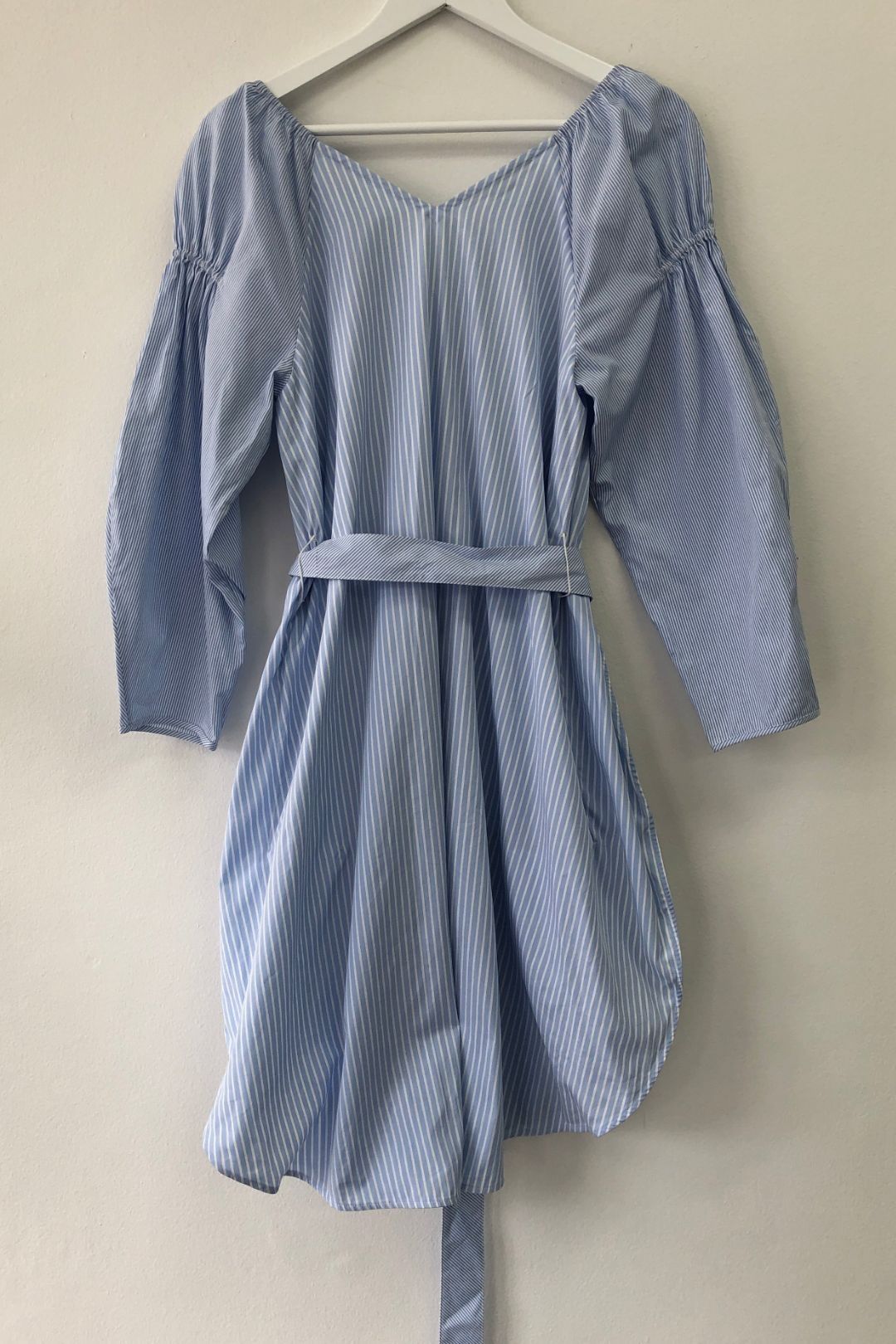 Stella McCartney - Striped Blue Midi Shirt Dress