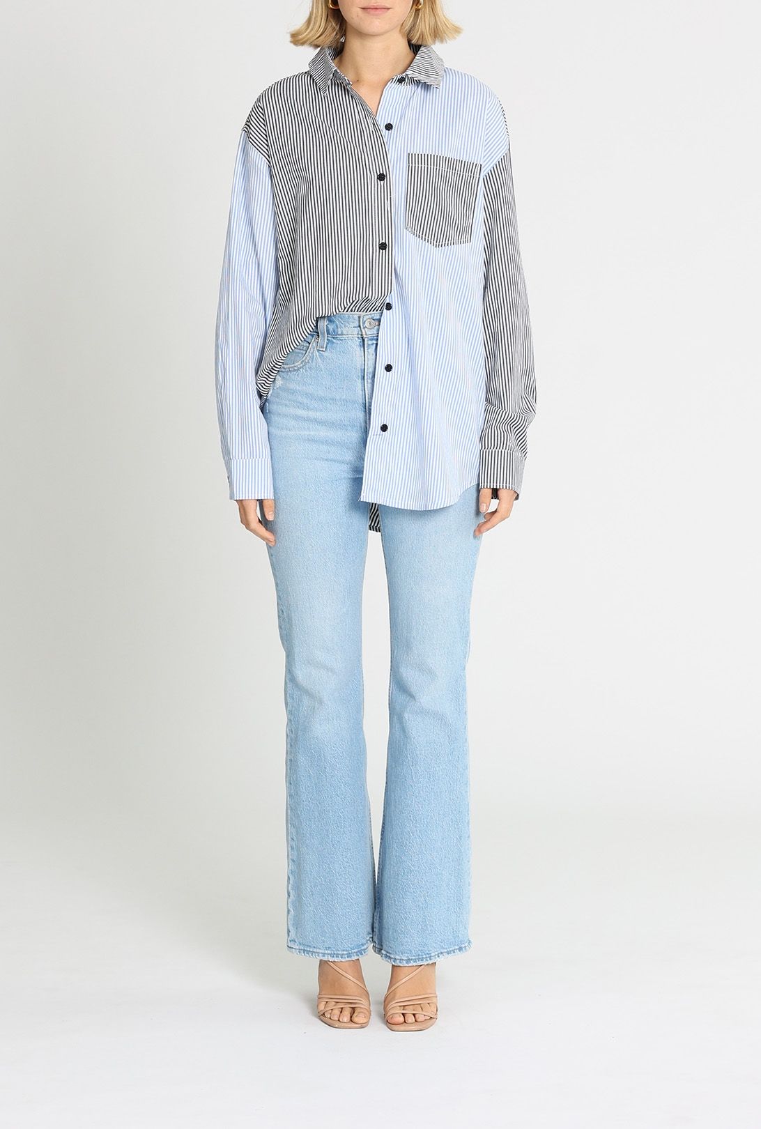 Steve Madden Poppy Oversize Shirt Stripe