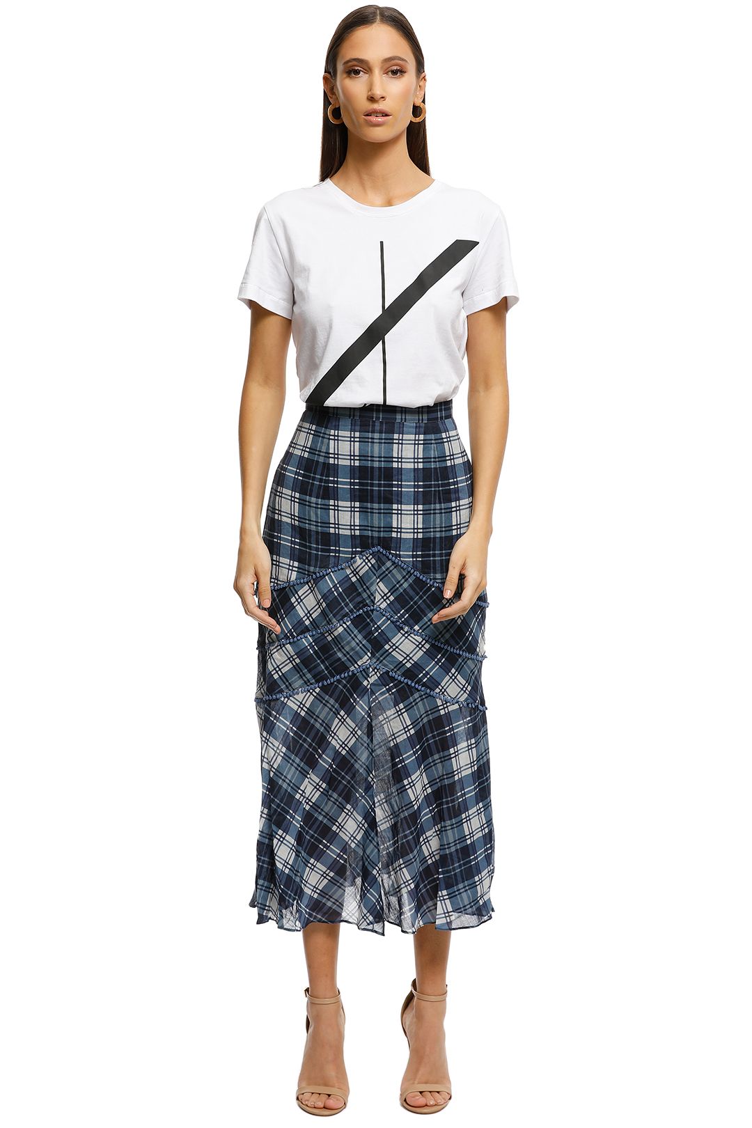 Stevie-May-Devon-Midi-Skirt-Navy-Plaid-Front