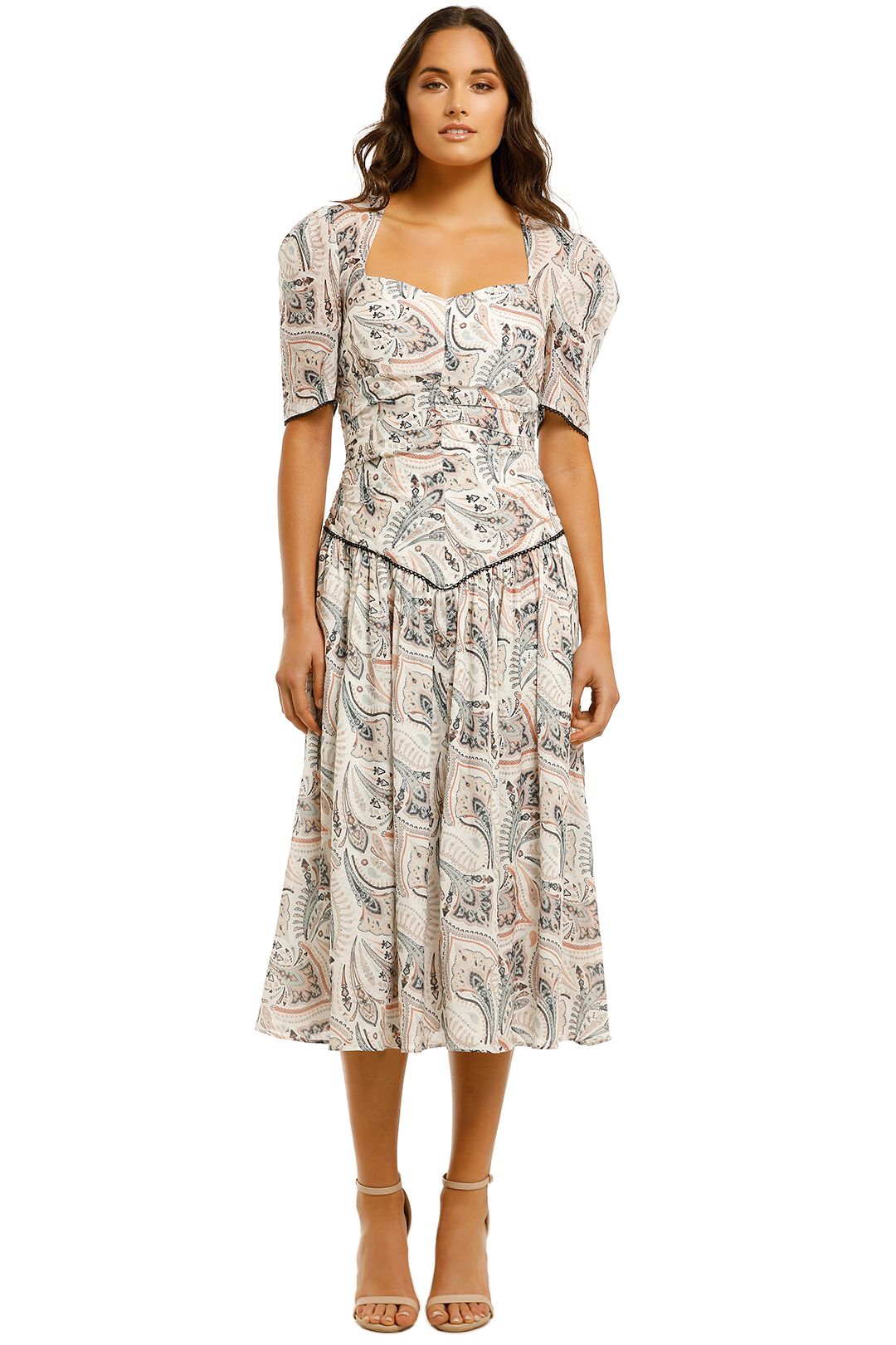 Saffron Midi Dress in Saffron Floral by Stevie May for Rent