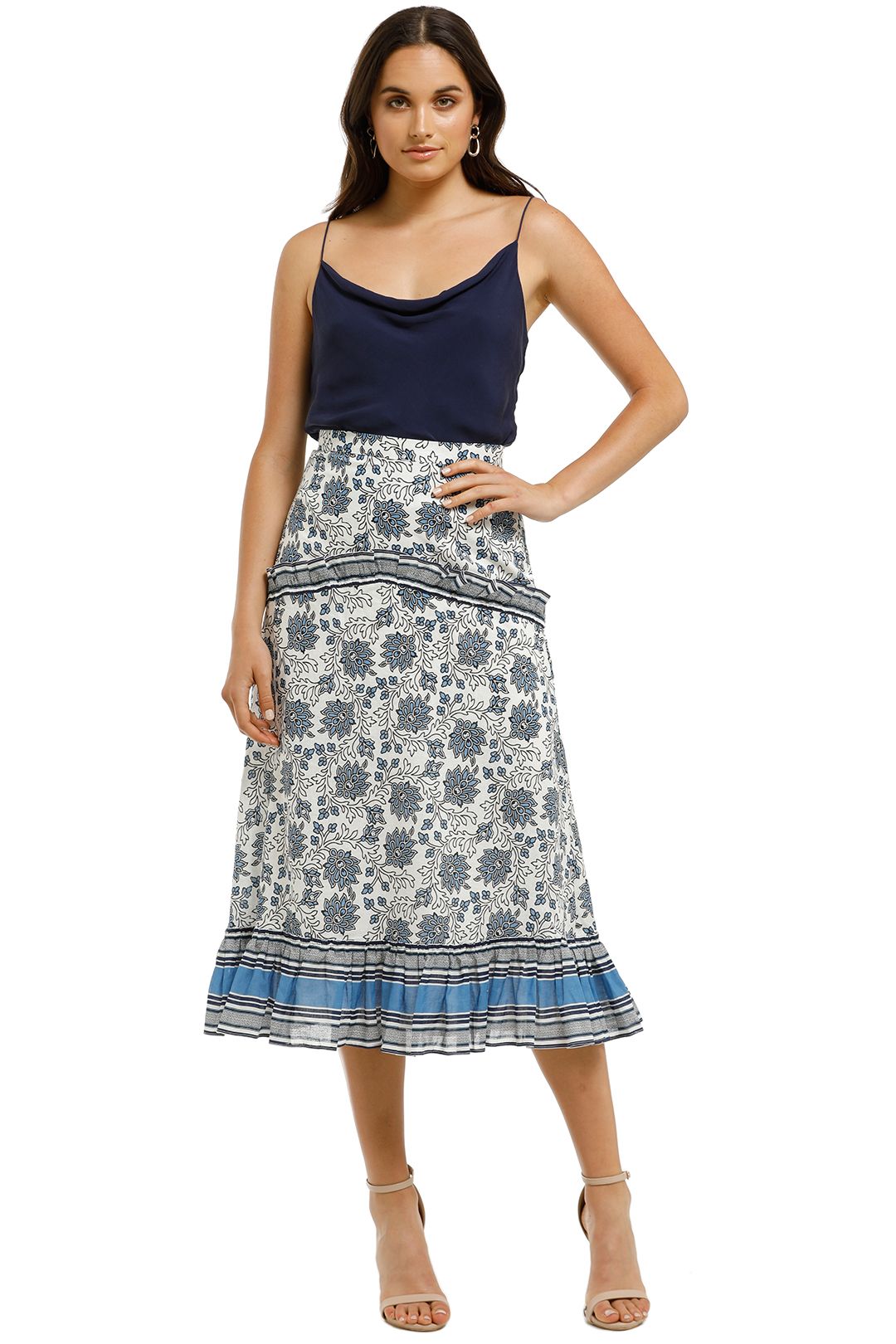 Stevie-May-These-Days-Skirt-Geo-Stripe-Front