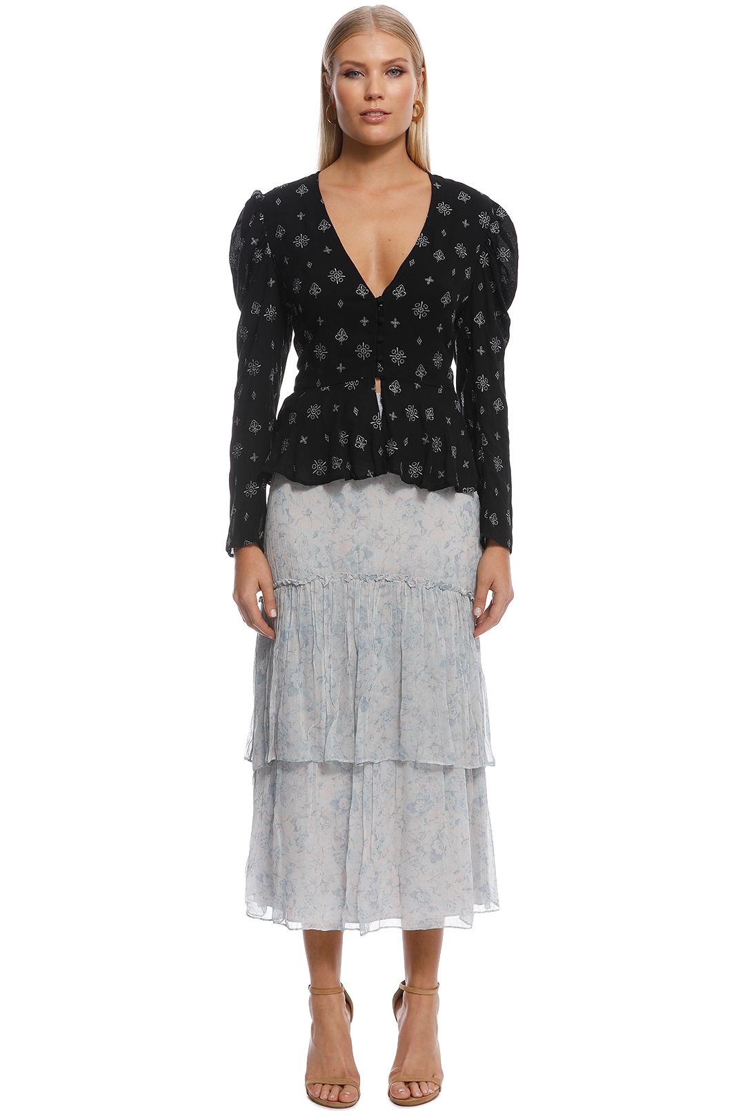 Stevie May - Iris Skirt - Blue - Front