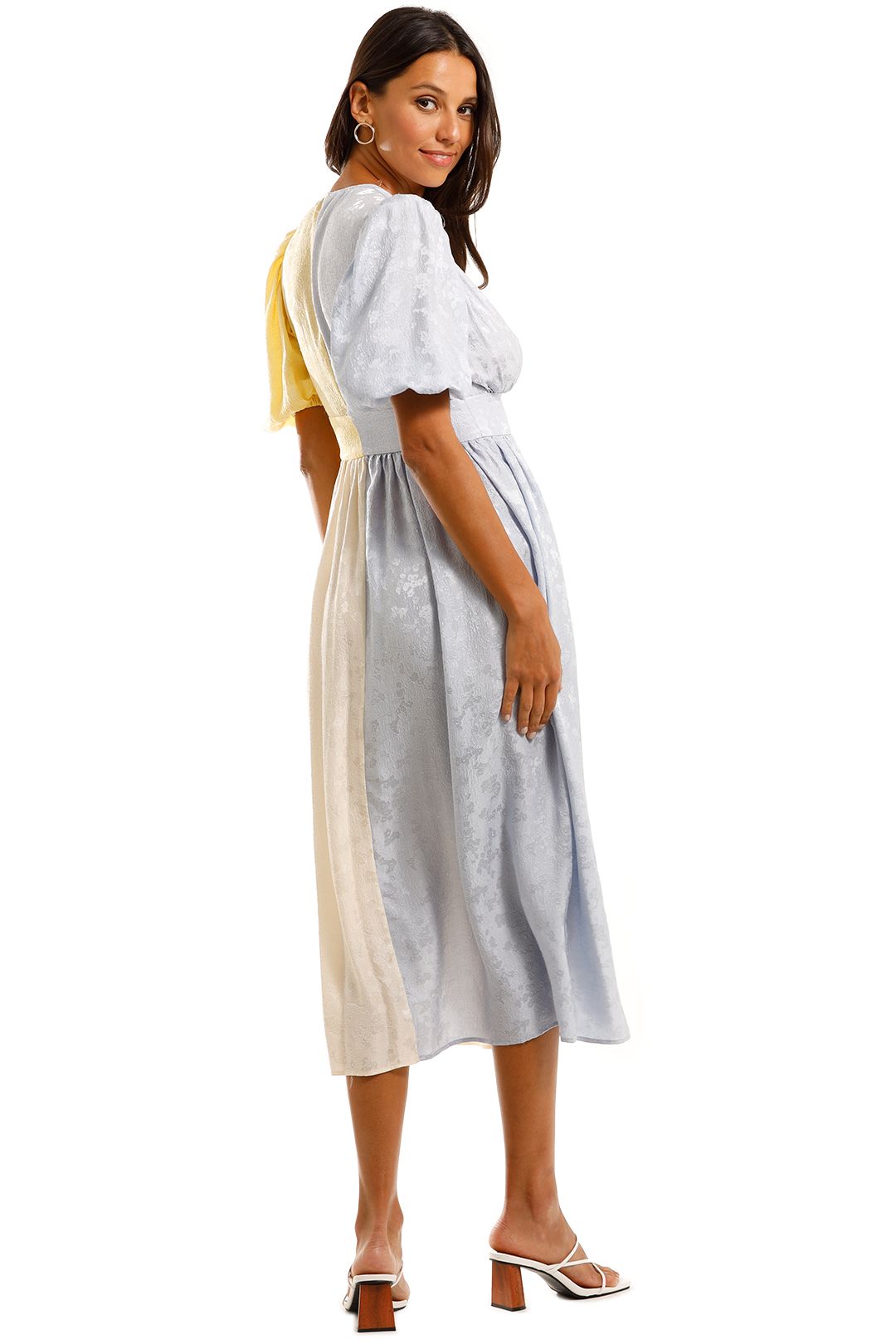 Stine Goya Isaia Short Sleeve Dress Midi Pastel