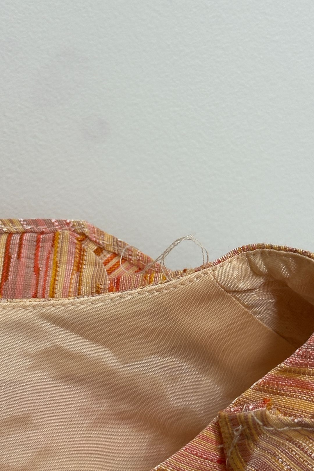 Striped Peach and Gold Summer Dress