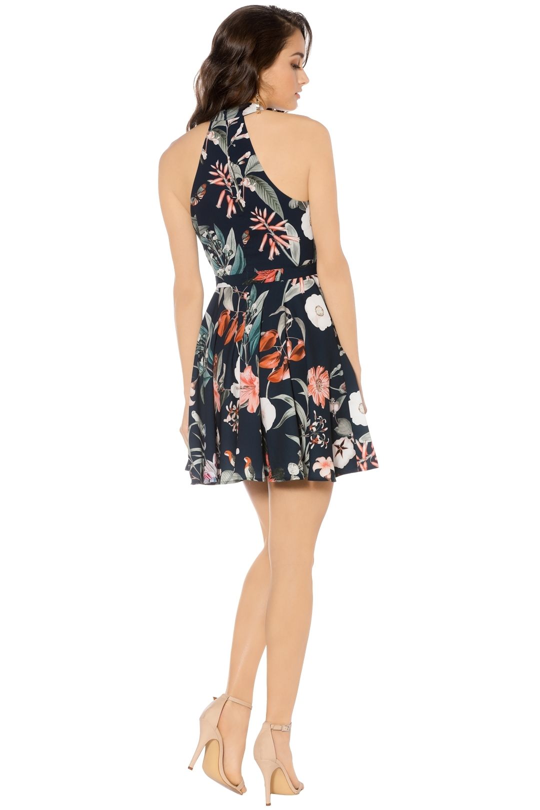 Stylestalker - Jasper Circle Dress - Black Floral - Back