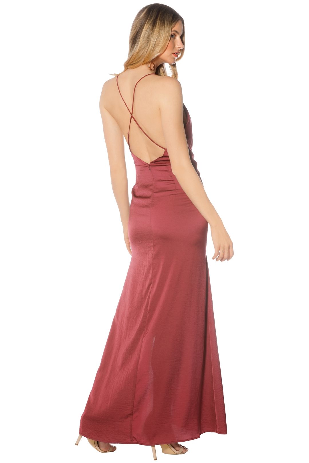 Stylestalker - Livia Maxi Dress - Berry - Back