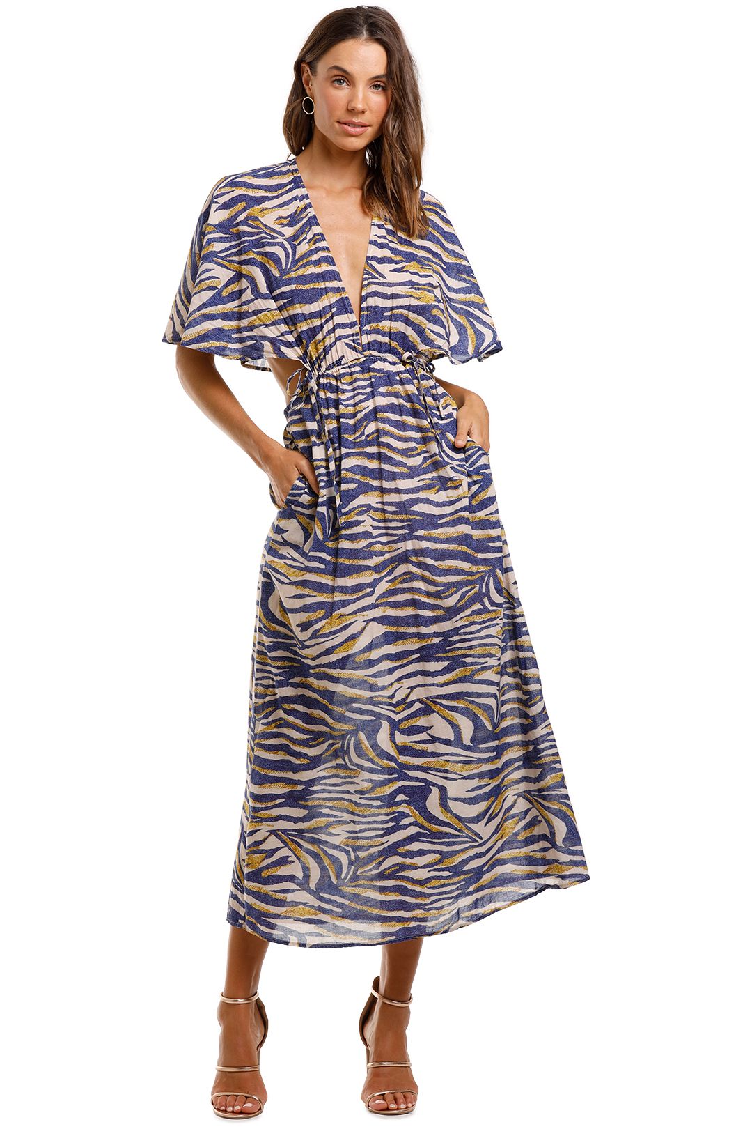 Suboo Into The Wilds Cape Dress Animal Print