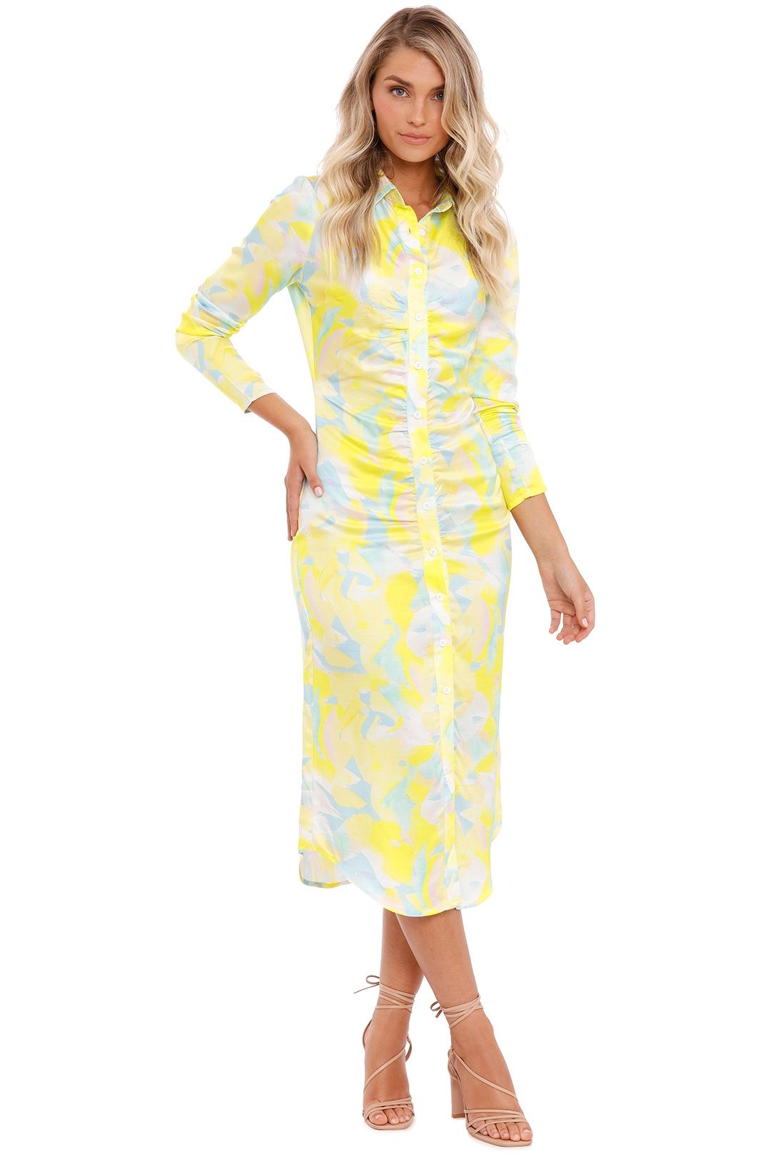 Suboo Kaleidoscope Gathered Shirt Dress