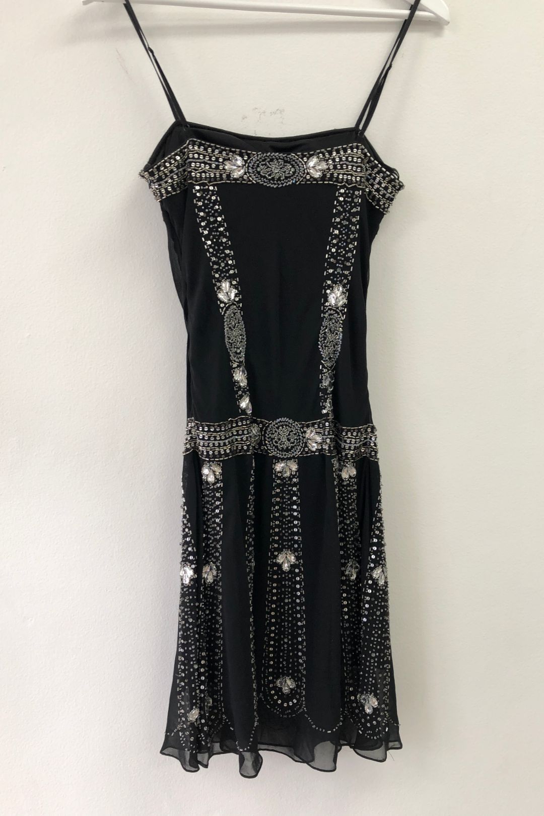 Sue Wong - Black Silk Nocturne Mini Dress