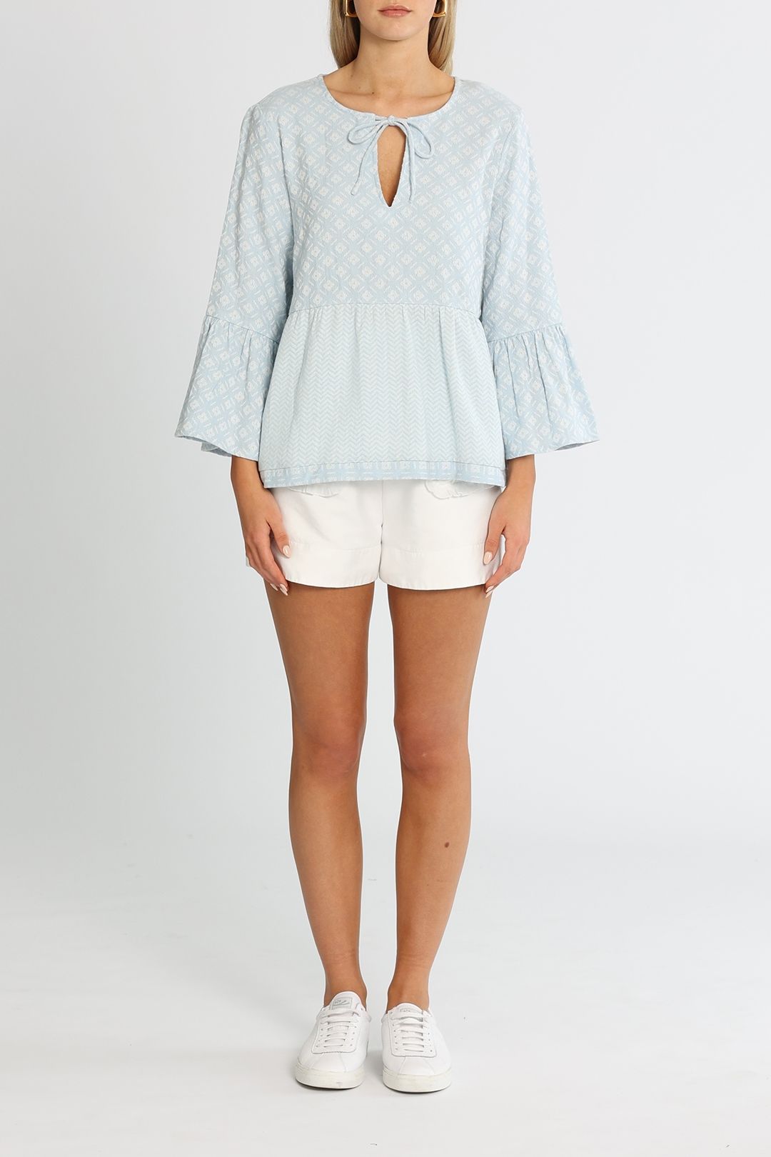 Summery Copenhagen Zoe Long Sleeve Blouse Skyway